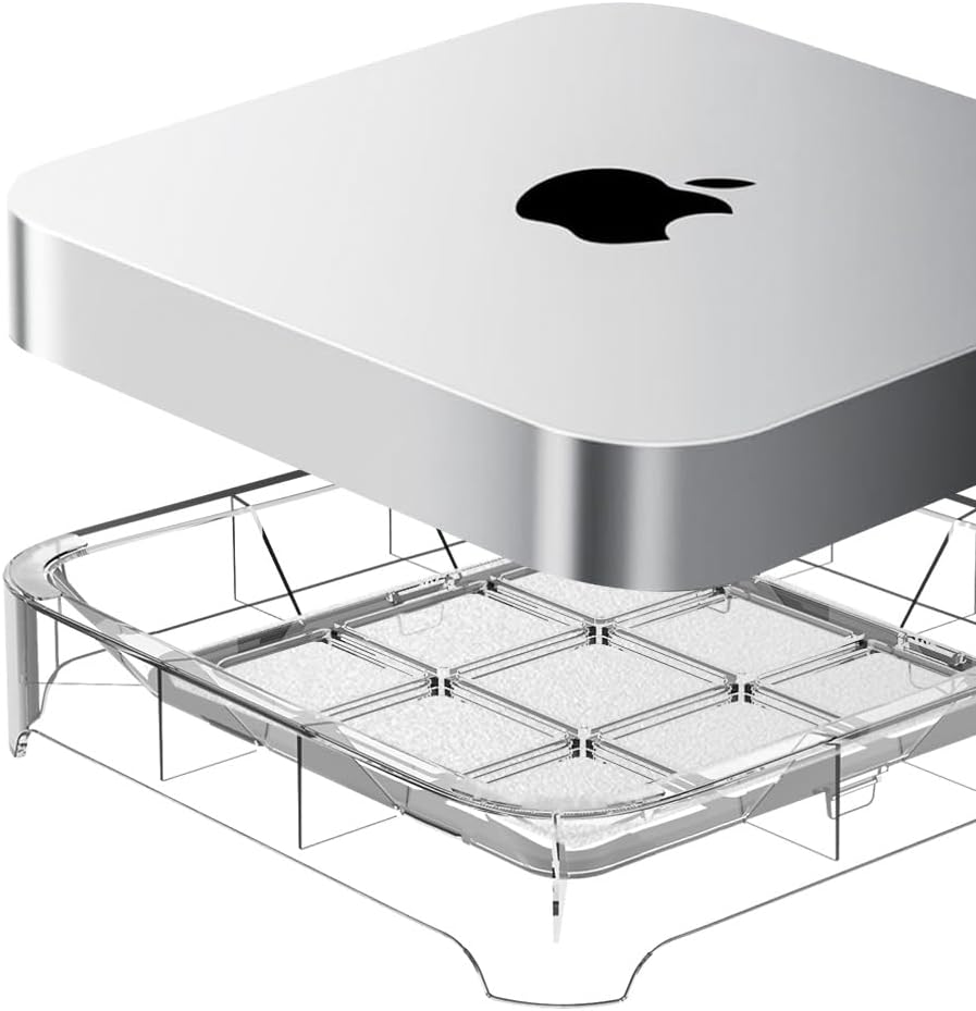 JEMACHE Desktop Stand for Mac Mini 2010-2023 M1 M2 Pro, Mac Studio M1 M2 Max/Ultra (Clear) image number 5