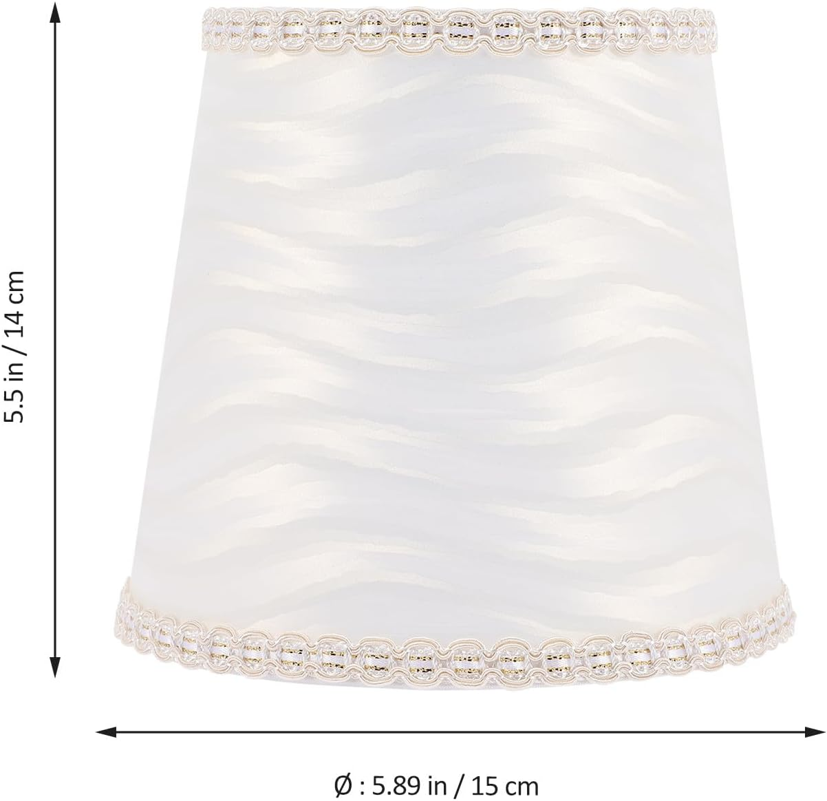 RUNROTOO Clip-On Composite Fabric Lamp Shade with Reflective Wave Pattern, Small Hanging Lampshade and Table Lamps, Protective Cover for Dining and Living Room Lighting image number 6