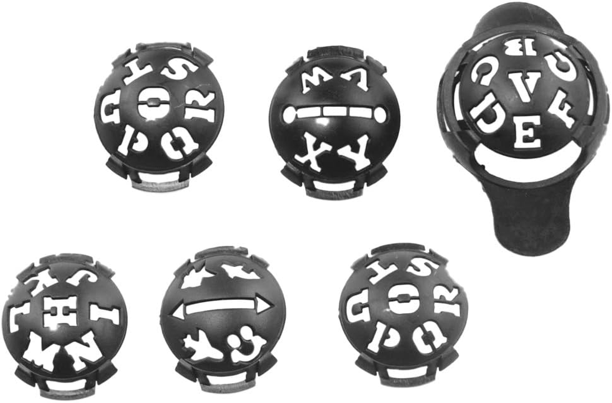 Prettyia 6Pcs Plastic Golf Ball Line Marker Liner Drawer Drawing Tool Letter Template image number 4