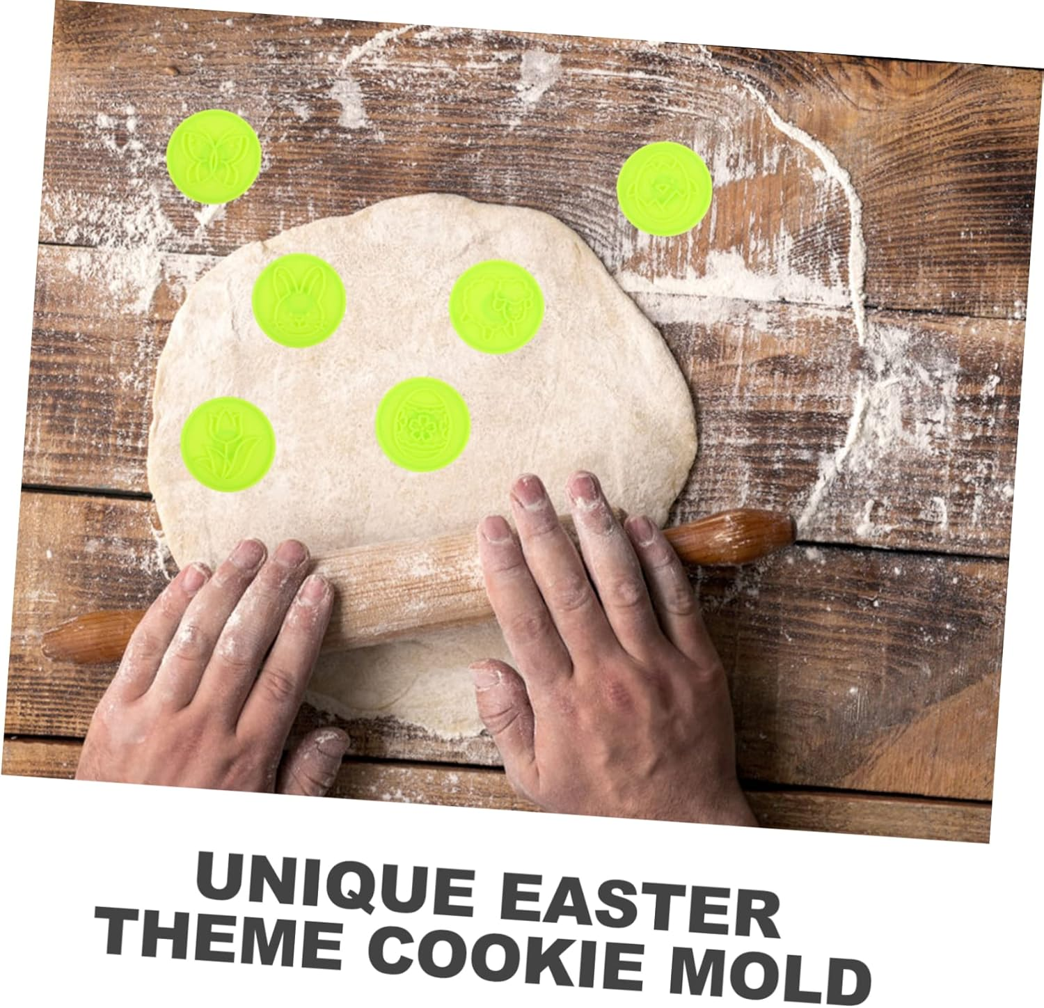 Unique Easter Theme Cookie Mold Plastic DIY Cookie Cutters Reusable Biscuit Mold for Baking and Home Use