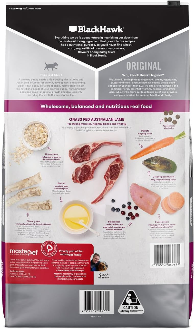 Black Hawk Puppy Large Breed Lamb and Rice Dry Dog Food 20 Kg image number 4