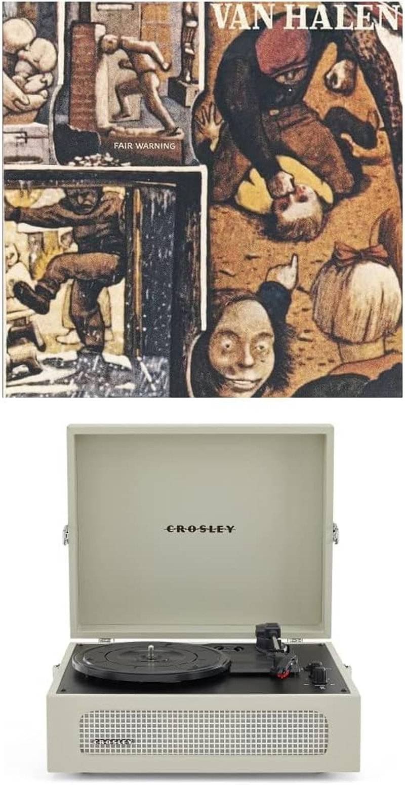 Crosley Voyager Portable Bluetooth Turntable (Dune) and Van Halen - Fair Warning [Bundle]