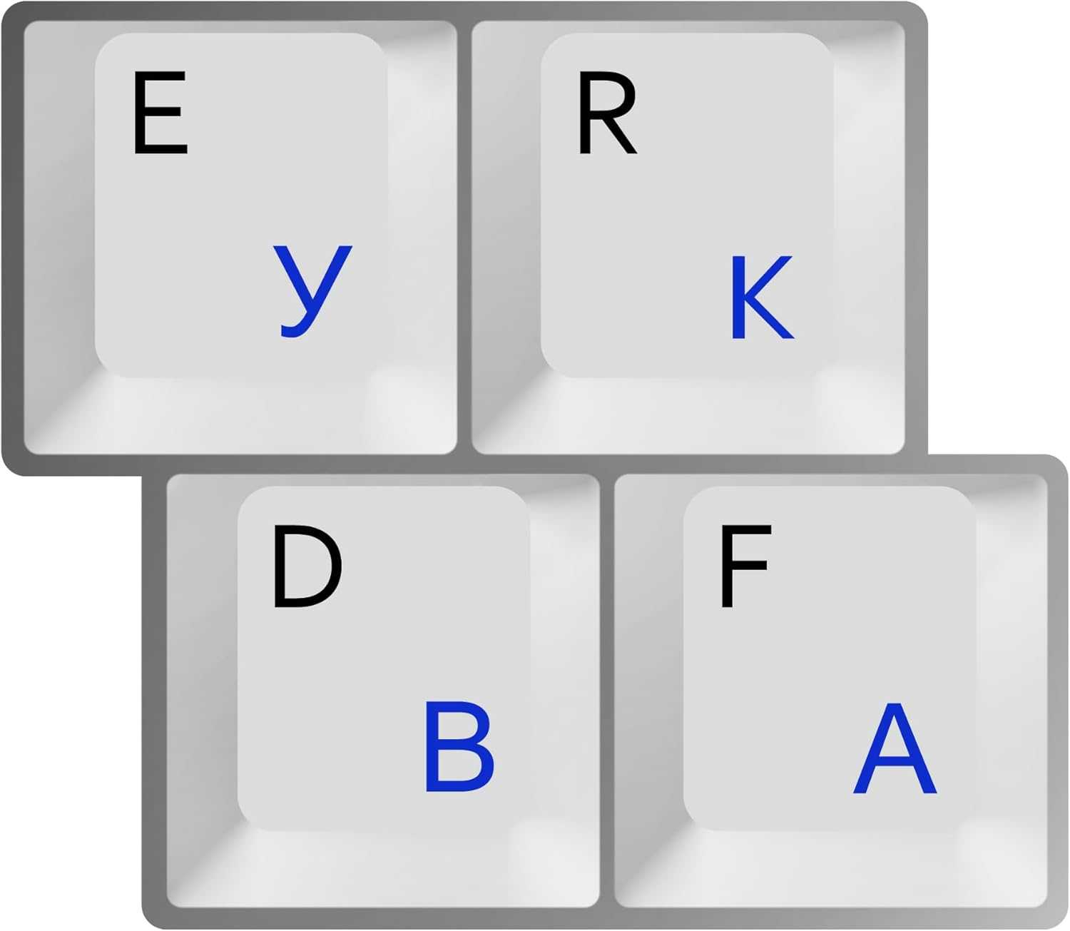 HQRP NEW Cyrillic Alphabet Russian/Ukrainian Laminated Keyboard Stickers on Transparent Background with White Lettering for All Pc/Desktops/Laptops/Notebooks/Computers