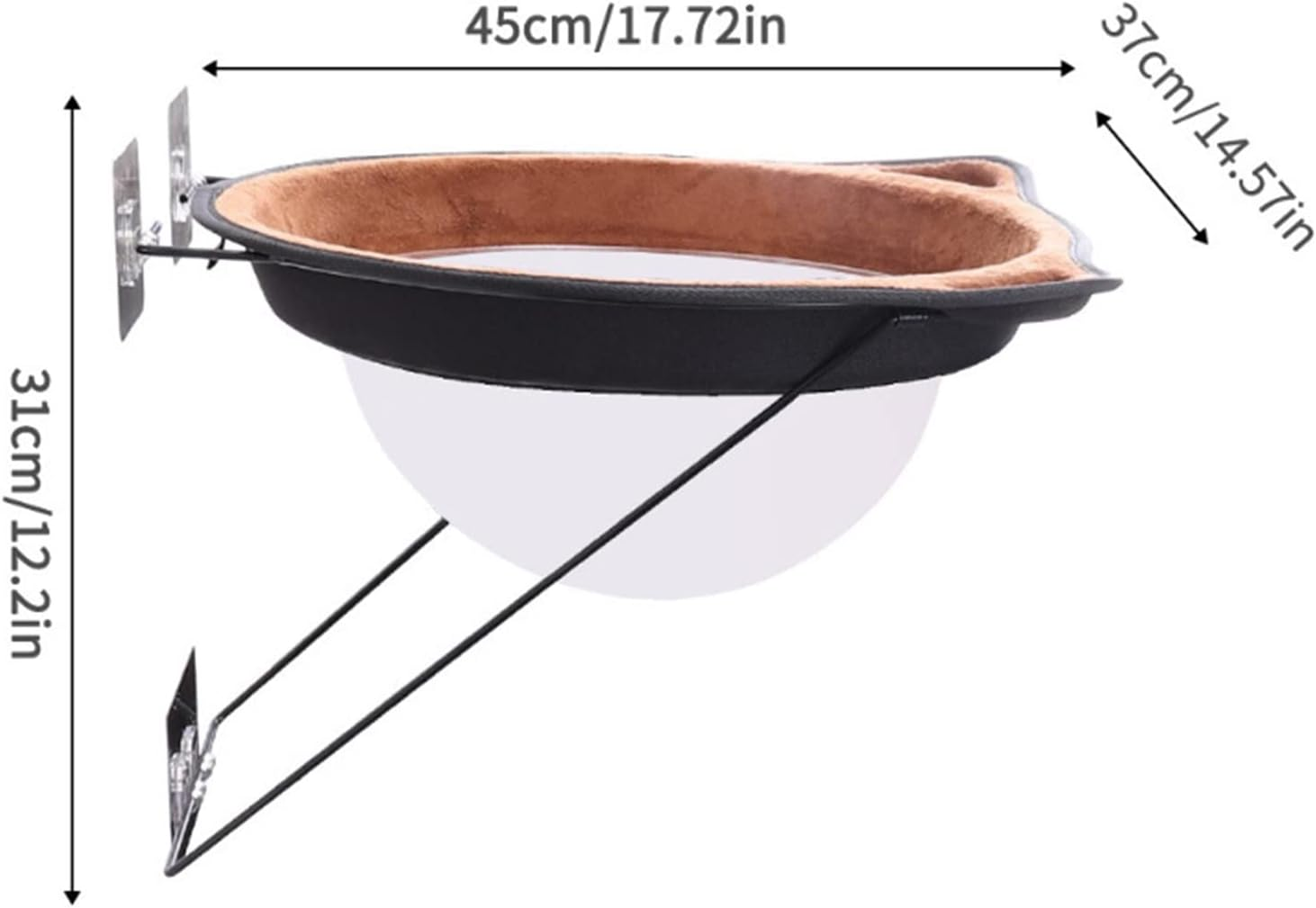 Hinata Nyanko Cat Window Bed, Window Bed, Cat Bed, Hammock, Cat Bed, Window Adhere, Suction Cup, Sunscreen Pet Bed, Chocolate