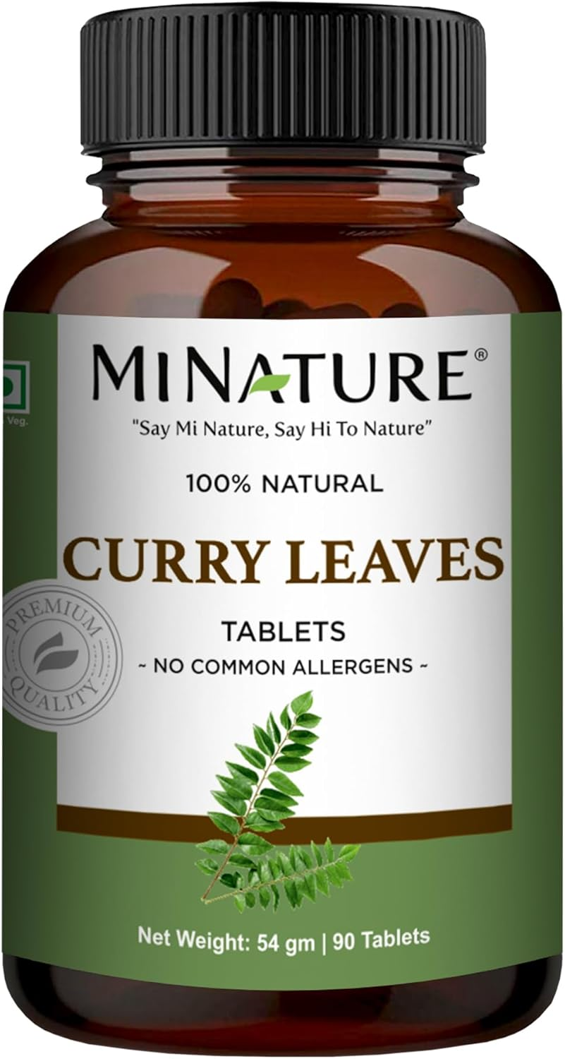 Minature Curry Leaves Tablet (Murraya Koenigii) | Pure & Natural | Free from Chemical & Preservative| Plant Based Gluten Free |90 Tablet, 45 Days Supply 1000Mg image number 2