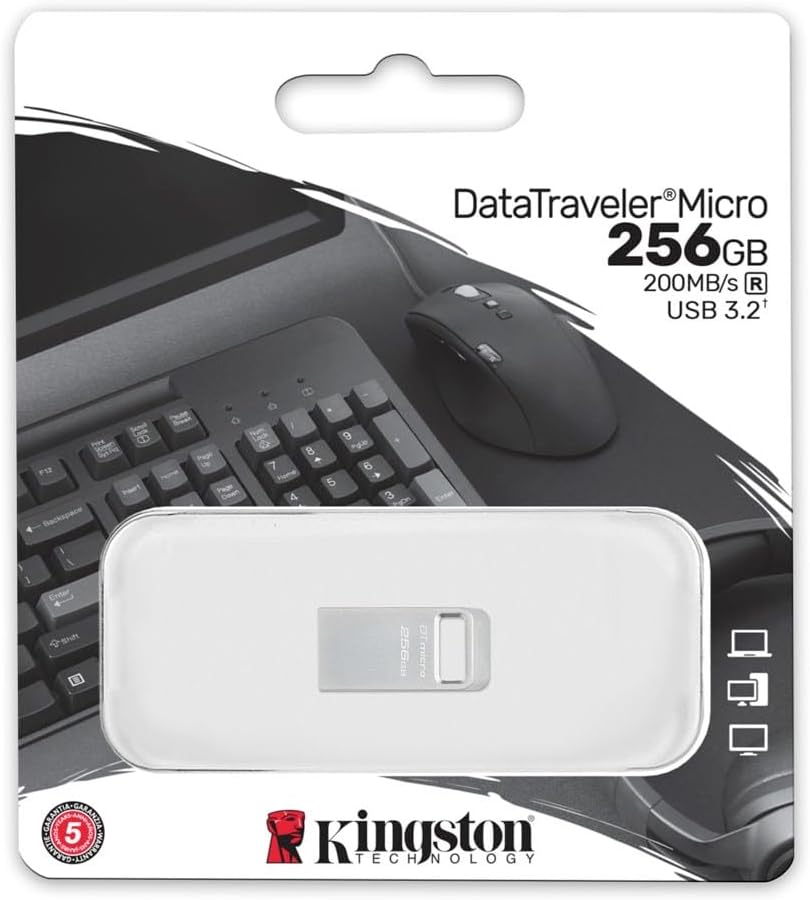 Kingston Datatraveler 256 GB 200Mb/S Read Micro USB 3.2 Flash Drive image number 1