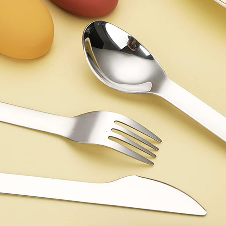 ARFUKA Camping Utensils Travel Silverware Set with Case Stainless Steel Fork Spoon Knife Set Camping Cutlery Set Travel Utensils with Case Flatware Set Tableware for Traveling Picnic Hiking Lunch Box image number 6