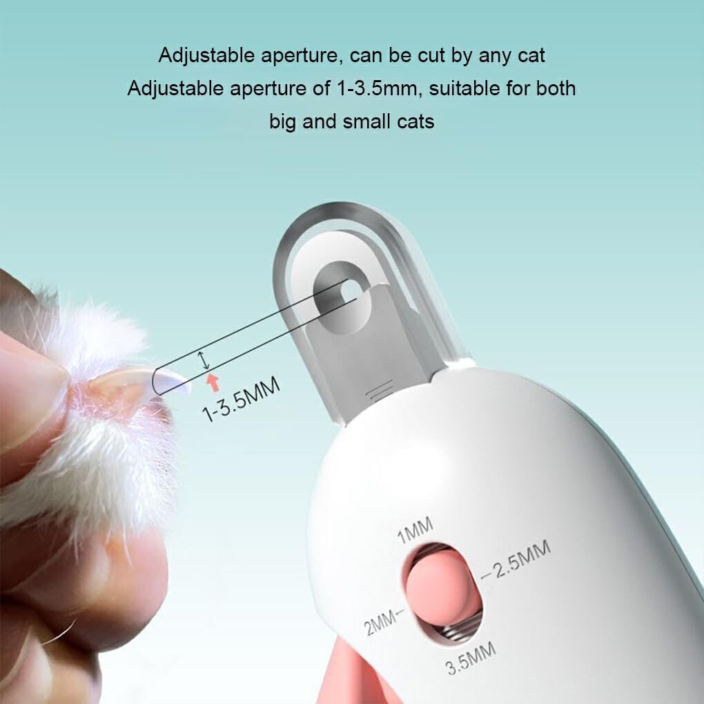 Limcryspp Adjustable Aperture Cat Paw Scissors, Suitable for Pet Paw Care, a Pet Grooming Tool with 4 Settings and a Nail File, a Safe Pet Paw Knife image number 3