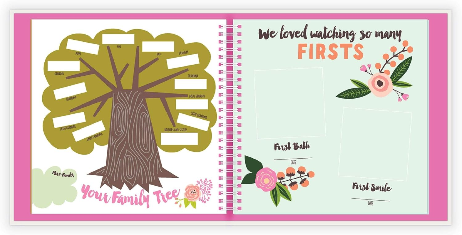 Lucy Darling Little Artist Baby Memory Book &ndash; First 5 Years Journal & Photo Album for Baby Girl, Unique Keepsake, Milestone Book, Memory Book for New Parents