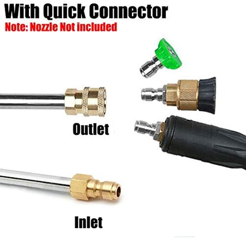 Sagasave Washer Gutter Cleaner Attachment Accessory, 17/35 Cm High Pressure Washer Gutter Rod for 1/4 Inch Quick Connect,3 Types Degrees Curved Rod image number 2