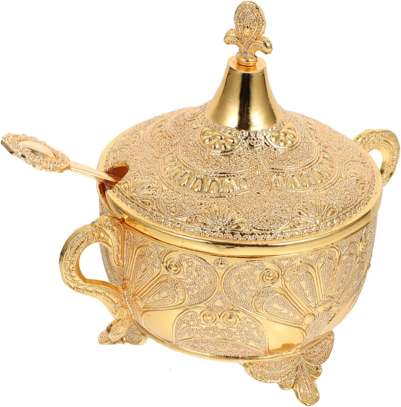 Mikinona Kitchen Seasoning Jar Zinc Alloy Material Lid for Home Spice Storage Decorative Carved Design for Kitchen Counter Use image number 2