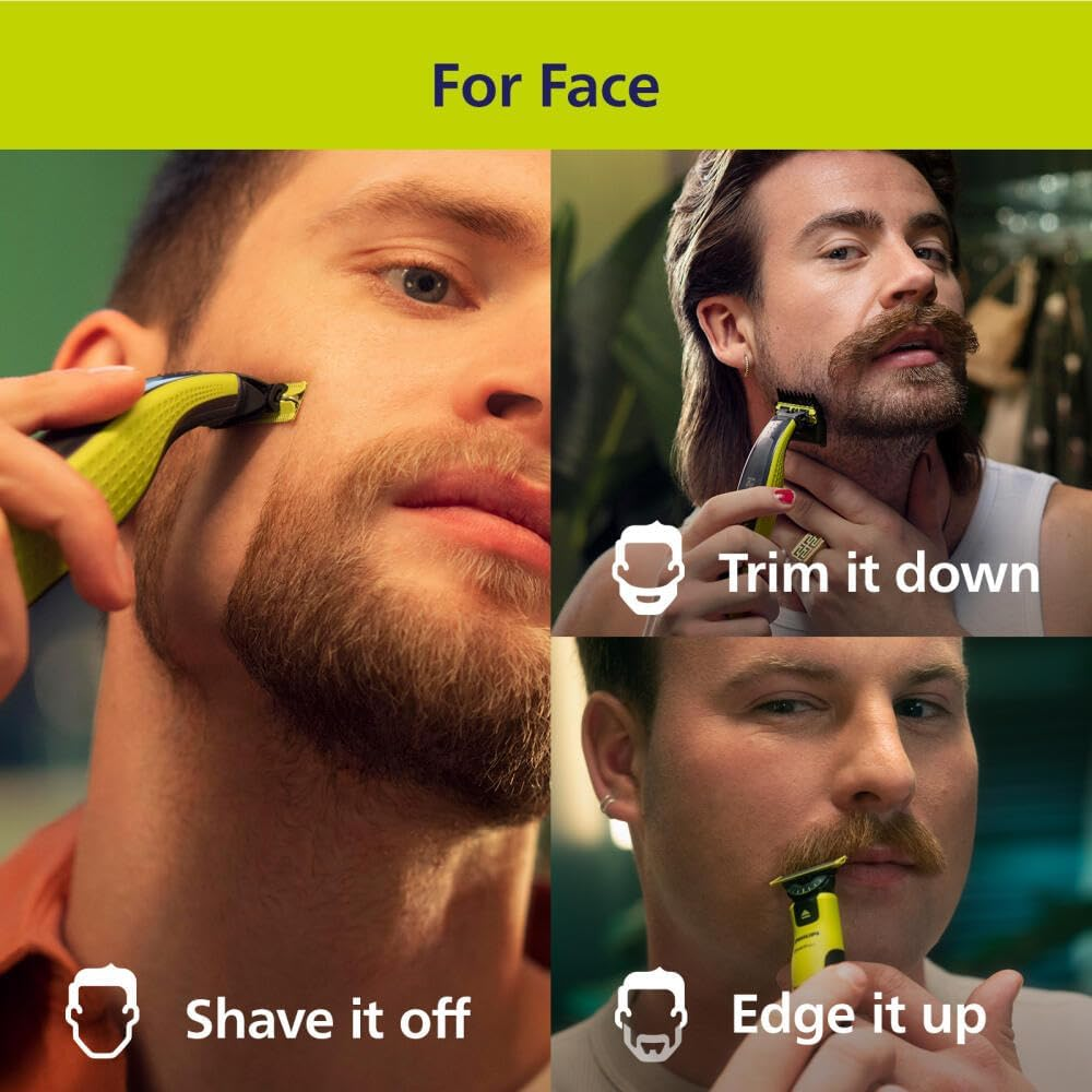 Philips Norelco Oneblade 360 Face Hybrid Trimmer and Shaver, Frustration Free Packaging, QP2724/90 image number 5