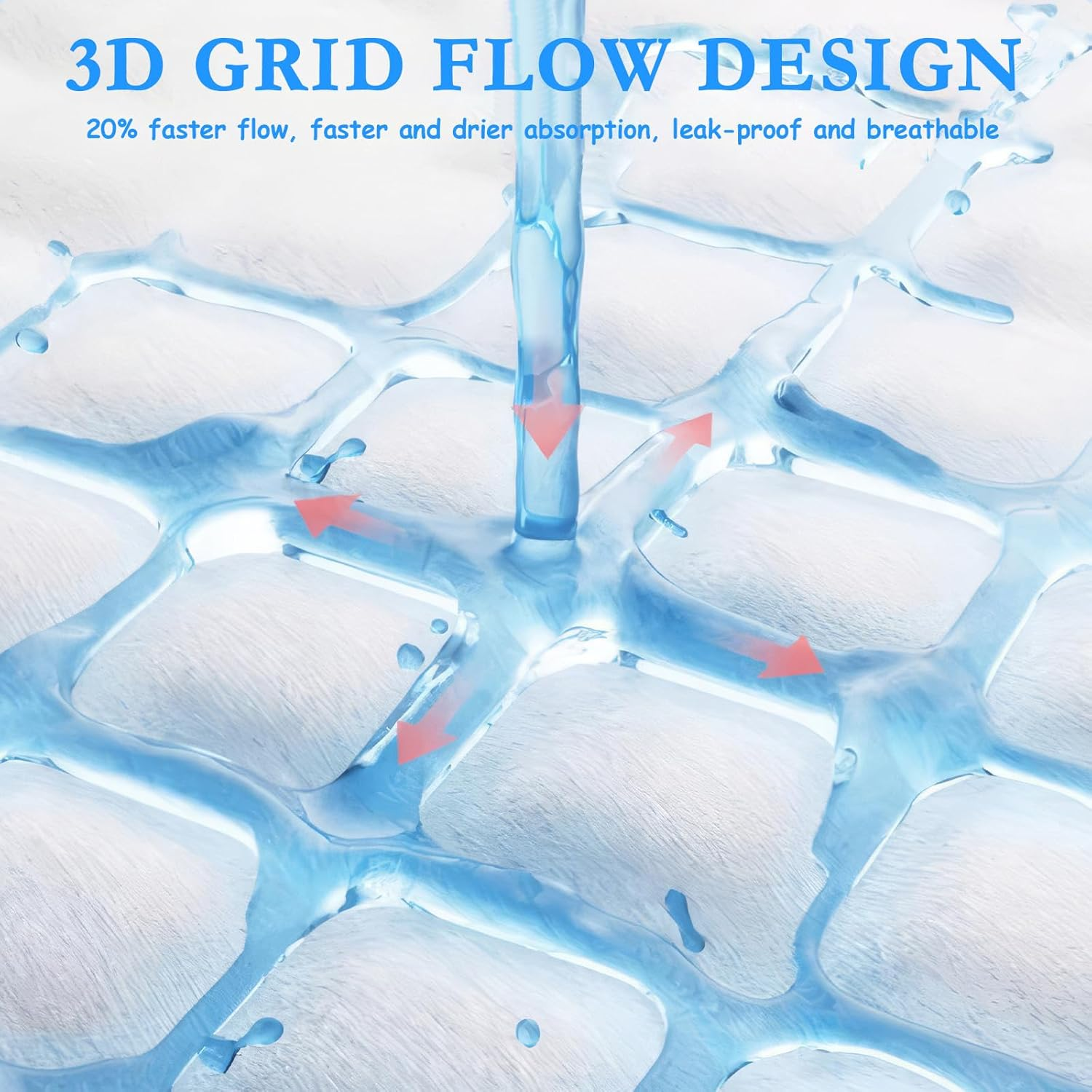 100 Pack Disposable Changing Pads for Baby - Waterproof Portable Diaper Changing Pad - Newborn Pads Soft Breathable Waterproof Leak Proof Quick Absorb Drying Protector Mat - 17 X 13 Inches image number 4