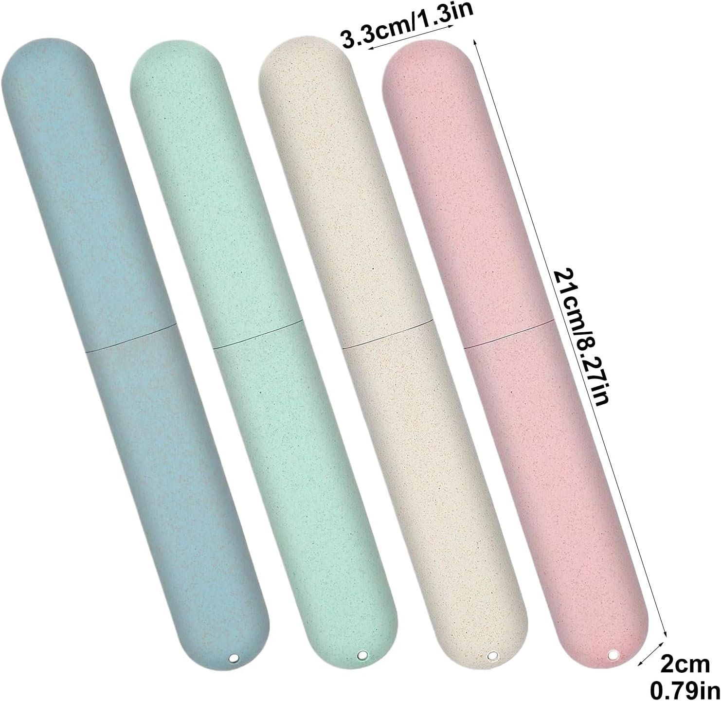 4 Pcs Travel Toothbrush Case, Portable Breathable Toothbrush Holder for Travel Camping School Home Business image number 1