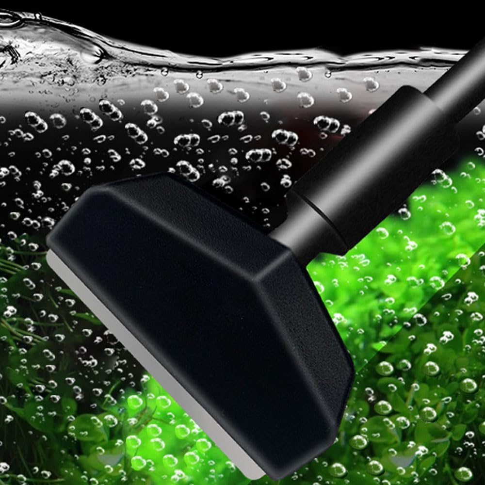 3 in 1 Aquarium Cleaning Tools Aquarium Tank Clean Set Fish Net Gravel Rake Algae Scraper Fork Sponge Brush Glass Cleaner, Multi-Use Fish Tank Cleaning Tools Kit, Aquarium Clean Set