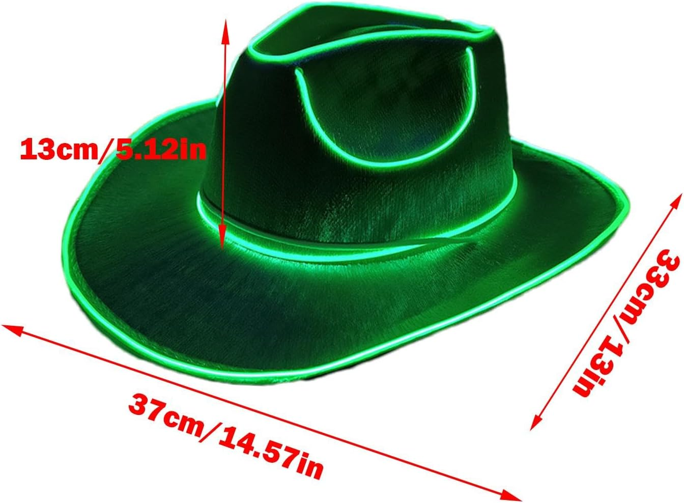 Cowboy Hat - Party Headwear Cowboy Hat,Led Hat, Party Cowboy Hats Battery Operated, Dress up Hat, Disco Western Costume Accessories