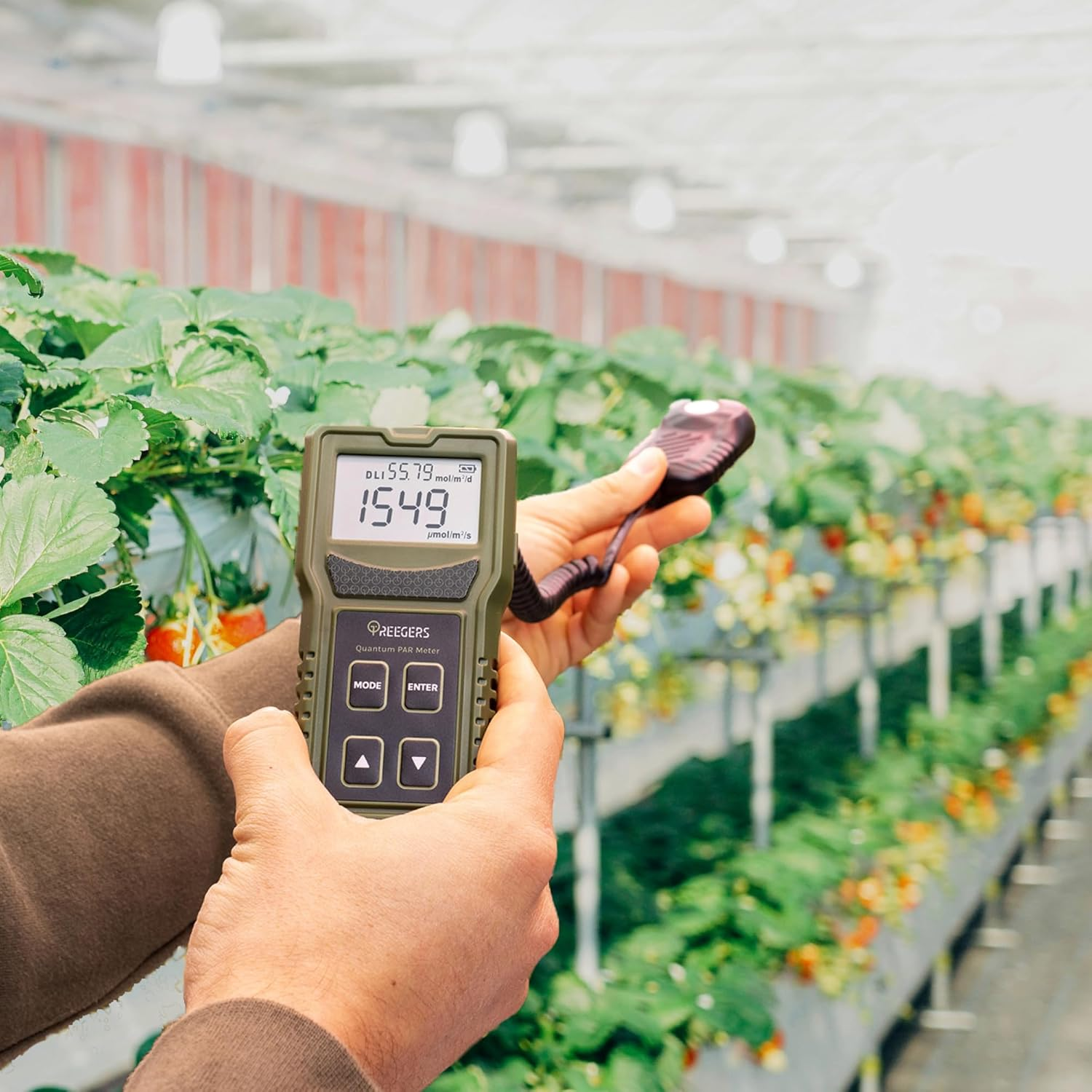 Quantum PAR Meter, PPFD & Illuminance Light Meter with Full-Spectrum Sensor (400&ndash;700Nm), Indoor & Outdoor Plant LED Grow Light Meter for Greenhouse & Gardening Lux Meter Tester by TREEGERS image number 2