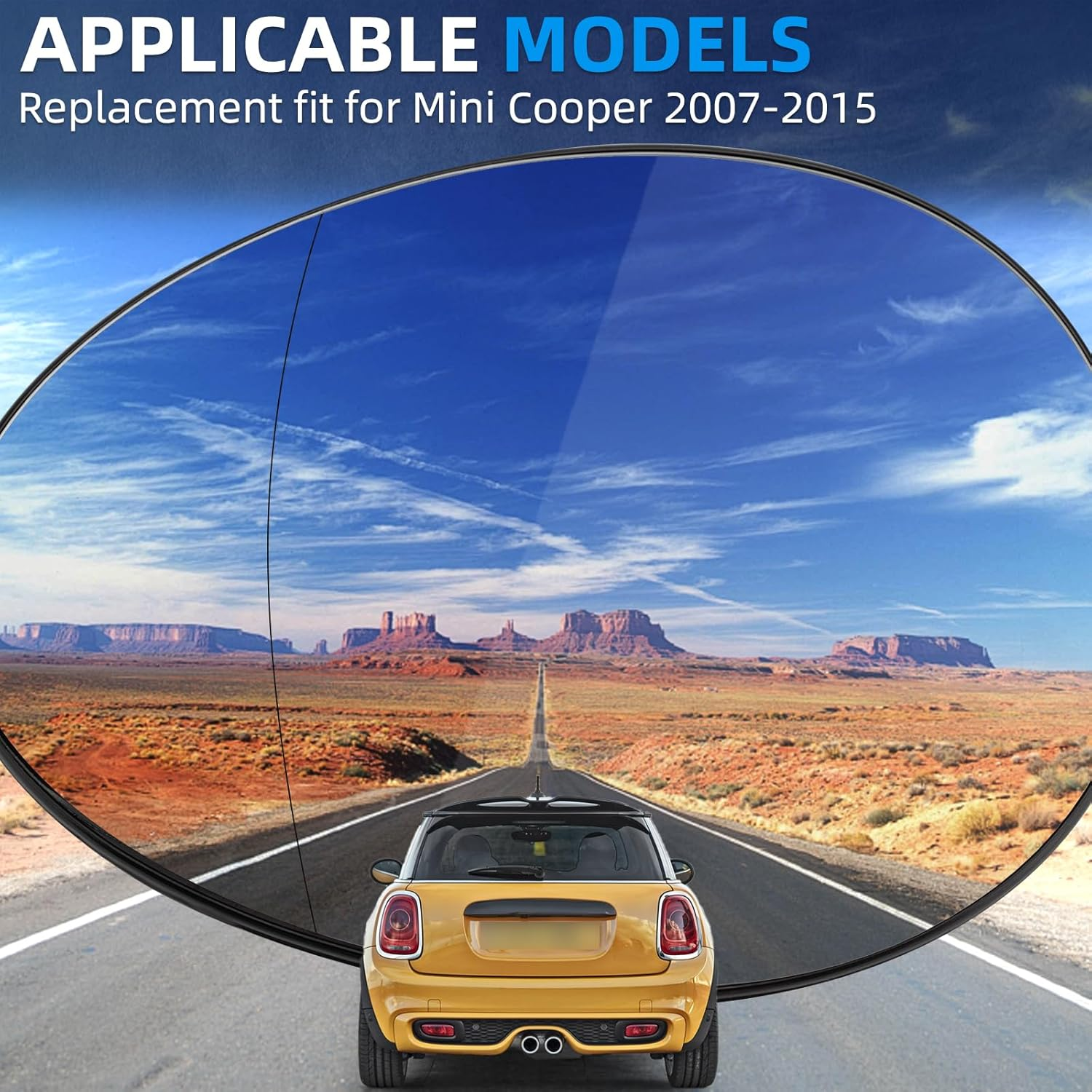 LOIYLLEN Left Side Mirror Replacement for Mini Cooper 2007 2008 2009 2010 2011 2012 2013 2014 2015 - Left Side Mirror Glass, Rear View Mirrors Glass with Power Heated image number 3