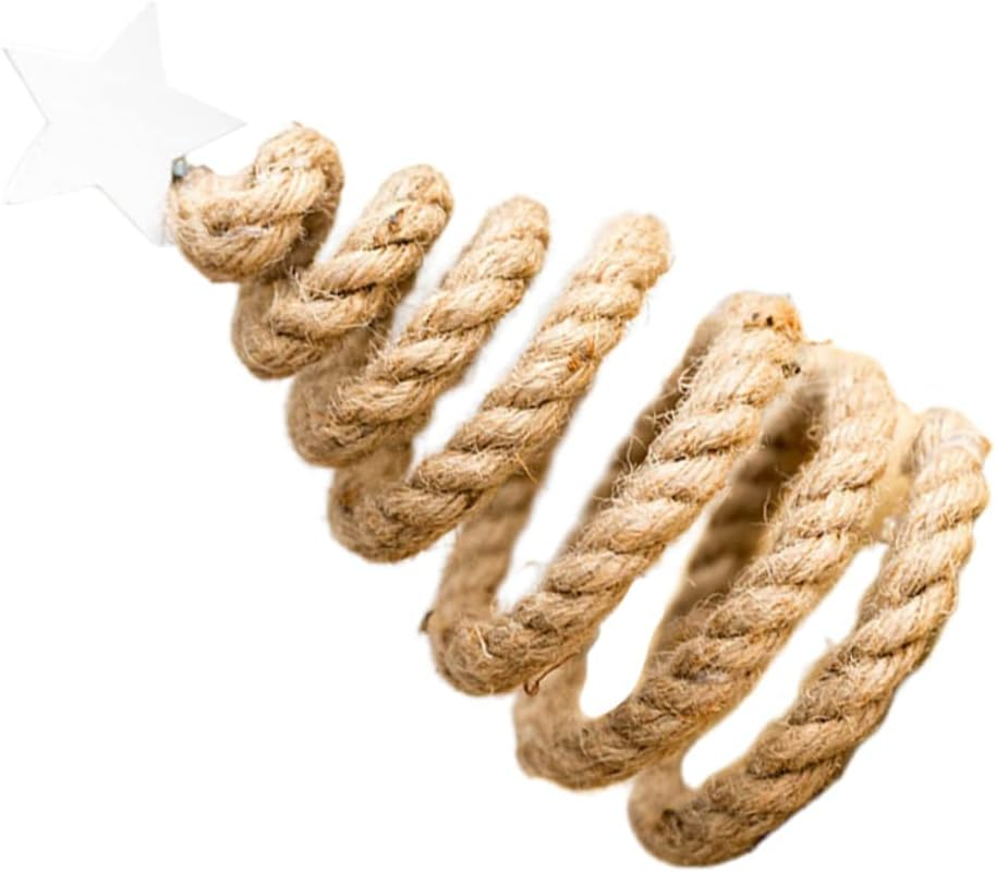 Unique Mini Christmas Tree DIY Ornaments Rope Decor for Home Office Car Present for Friends Family image number 1