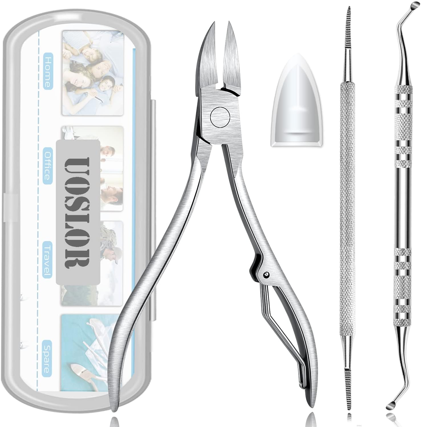3PCS Ingrown Toenail Remover, Toe Nail Cutter, Nail Clipper, Lifter and File, Pedicure Tools, Nail Treatment Foot Set, Surgery Grade Stainless Steel, for Onychomycosis Paronychia image number 4