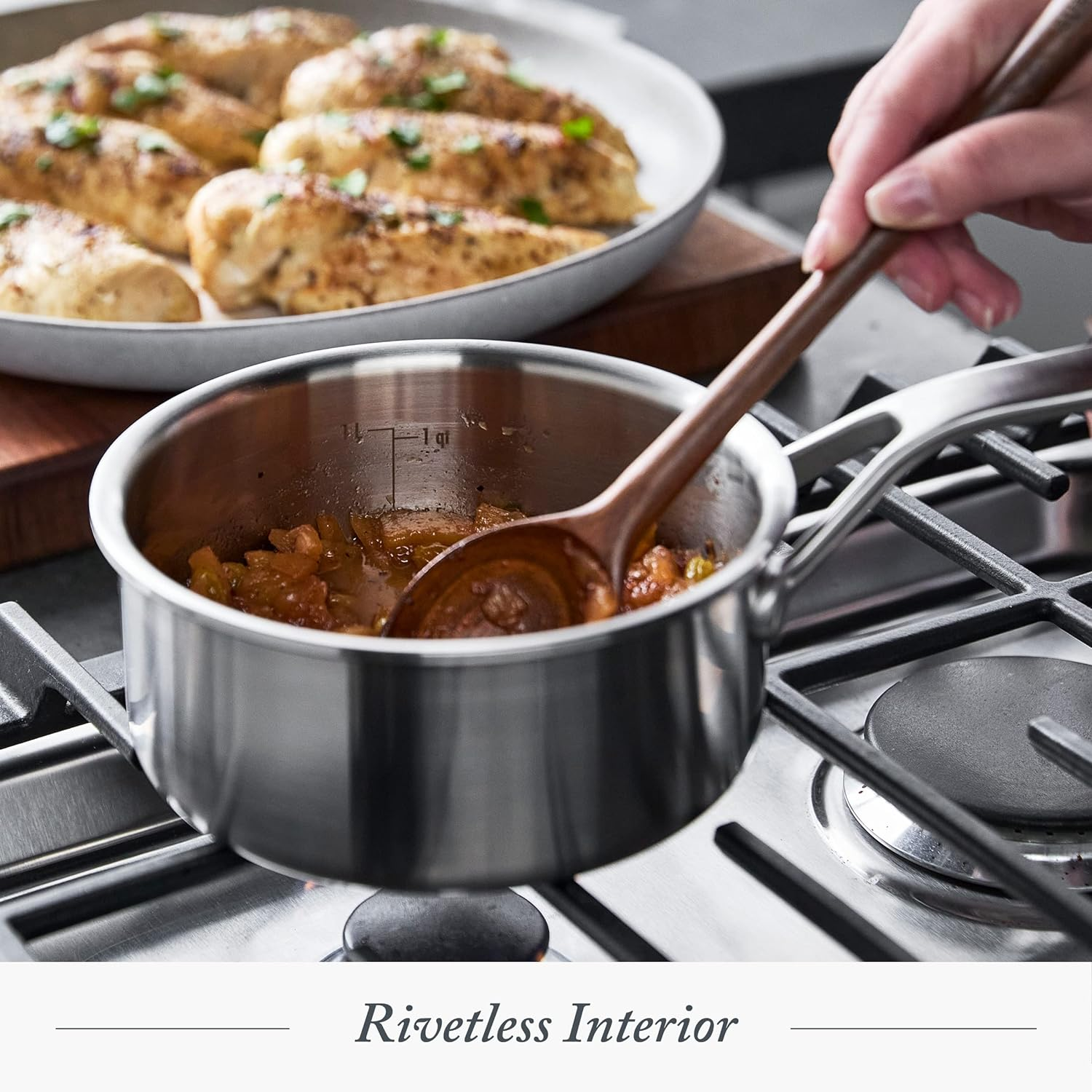 Merten & Storck Tri-Ply Stainless Steel Induction 18Cm/2 Litre Saucepan Pot with Lid, Multi Clad, Oven Safe, Silver