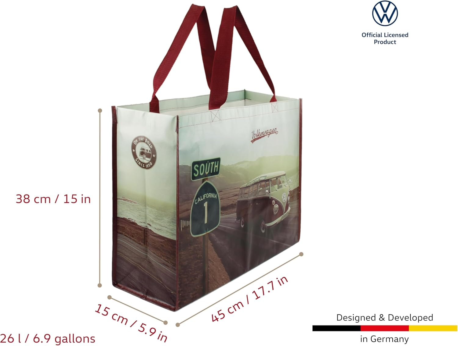 BRISA VW Collection - Volkswagen Bus T1 Camper Van Kombi 3D Model Key Ring Chain, Gift Idea/Fan Souvenir/Retro Vintage Product image number 1