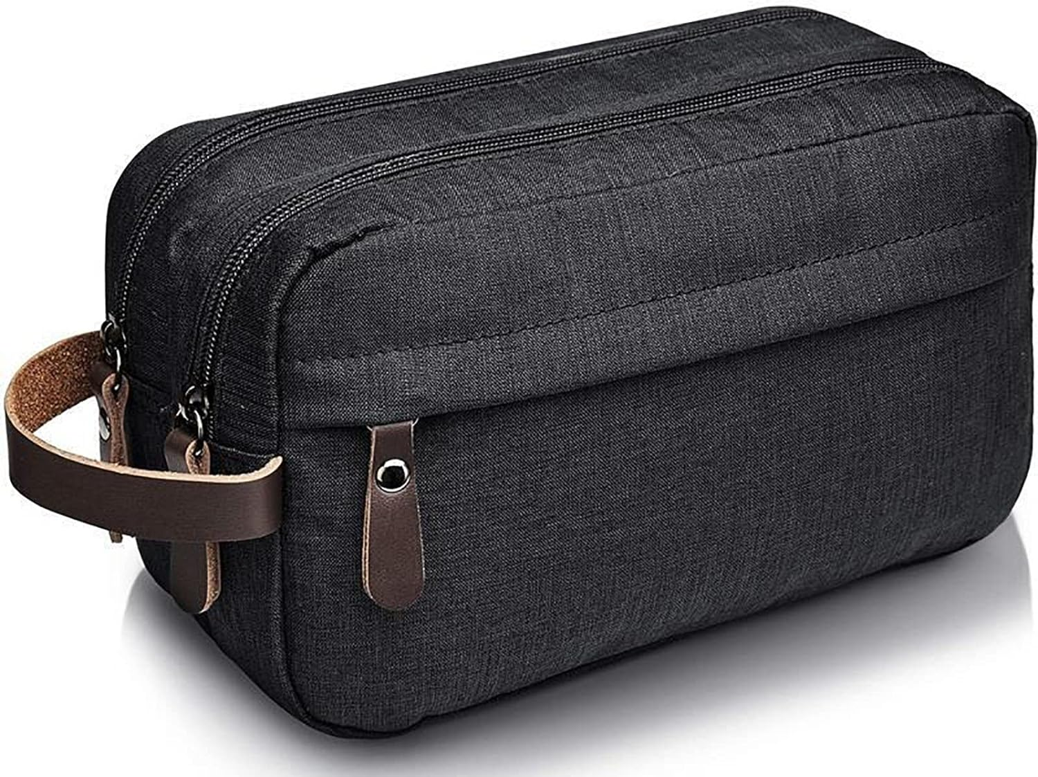Toiletry Bag for Men, Water Resistant Shaving Cosmetic Bag Large Capacity Travel Organizer (Black) image number 2