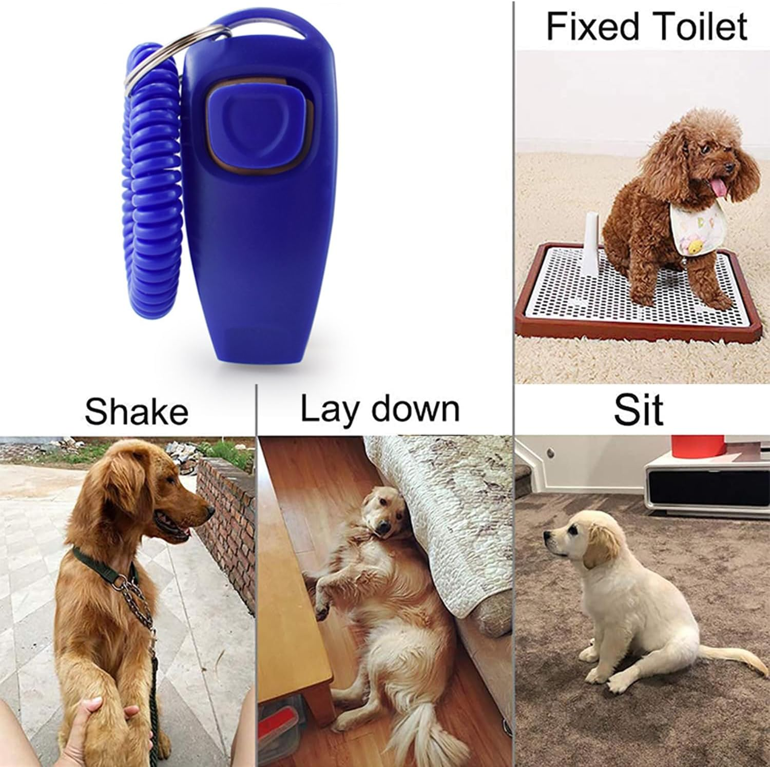 Dog Training Whistle Clicker Combo to Stop Pet Barking Obedience Train (Red) image number 1