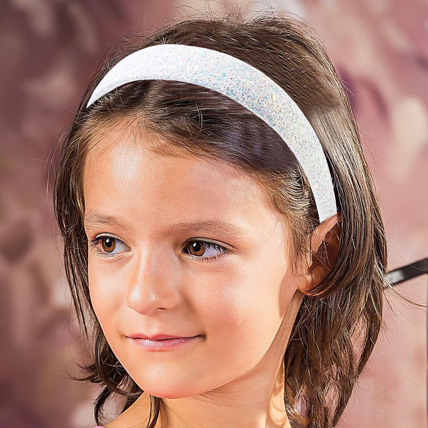 3 Pieces Shiny Hair Bands, 3 Pieces with Colon Hair Rings, Cute and Fashionable, Colourful Hair Accessories for Girls, Non-Slip and Fixed Decoration.