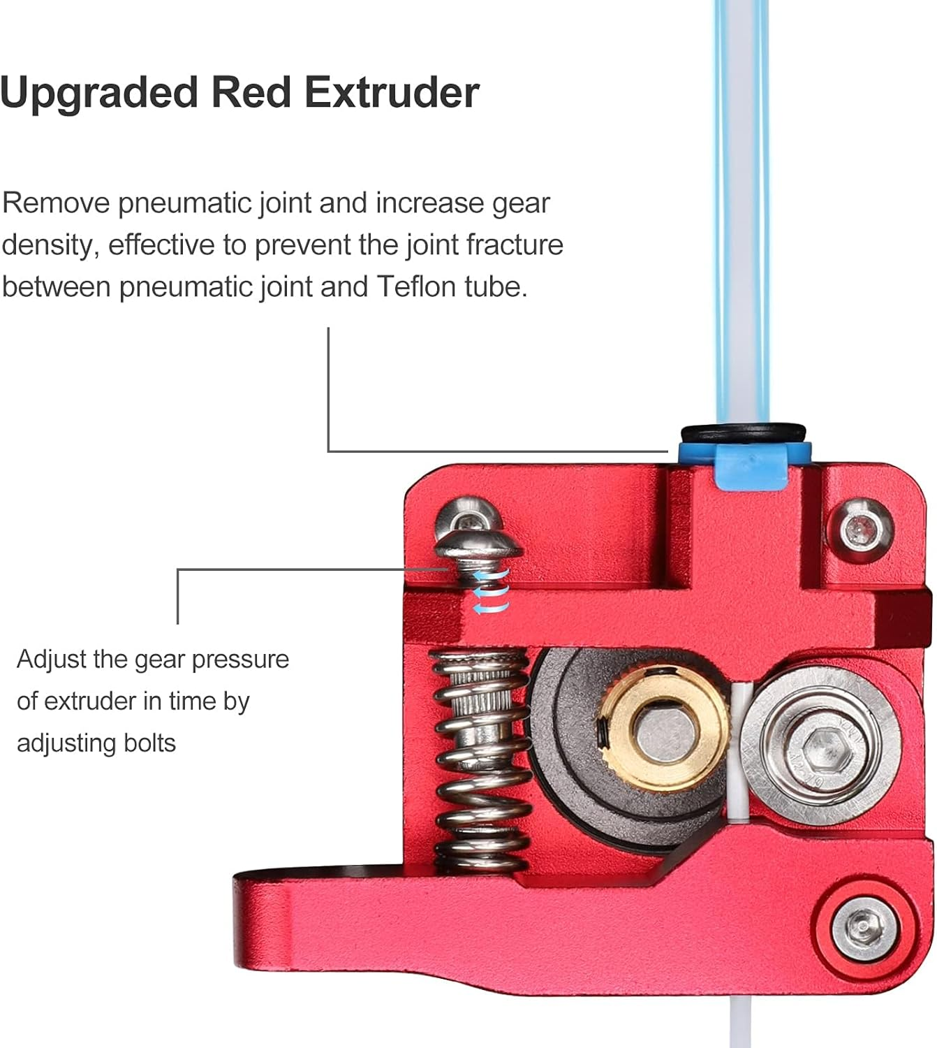 Evervanz 3D Printer Extruder, Upgraded Aluminum Drive Feed Extruders Accessories for 3D Printer 1.75Mm Filament Works with Creality CR-10 Series, Ender 5 Series, Ender 3 Series G_16 image number 2