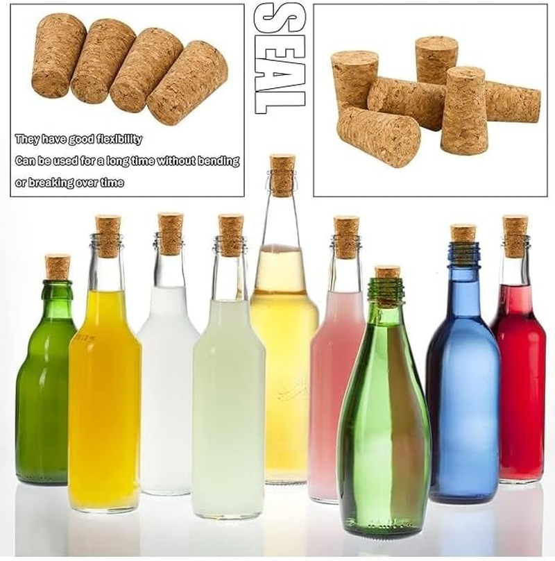 50PCS Natural Soft Wood Corks Tapered Cork Plugs Wine Cork Stoppers Replacement Corks Wine Making Crafts for Wine Beer Bottle Crafts. (Burlywood) - Light Wood Color image number 5