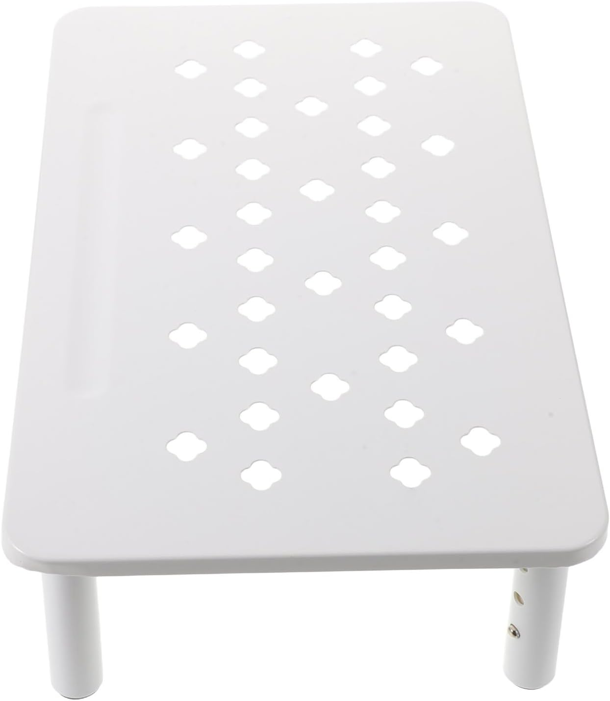 Parliky Adjustable Non-Slip Elevated Cat Feeder Stand with 3-Level Height White Holder for Automatic Feeders and Water Dispensers, Suitable for Small Cats and Puppies Indoor Travel