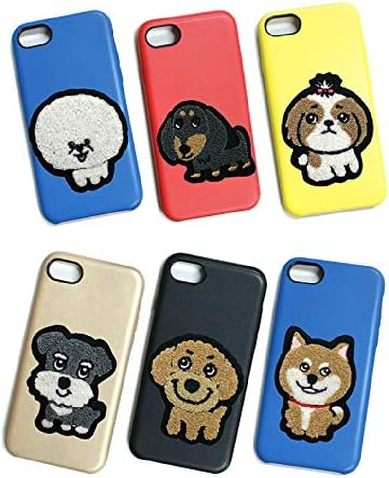 Sea (Shih) Dog Leather Smurpho Case for Iphone7+/8+ Schnauzer Red