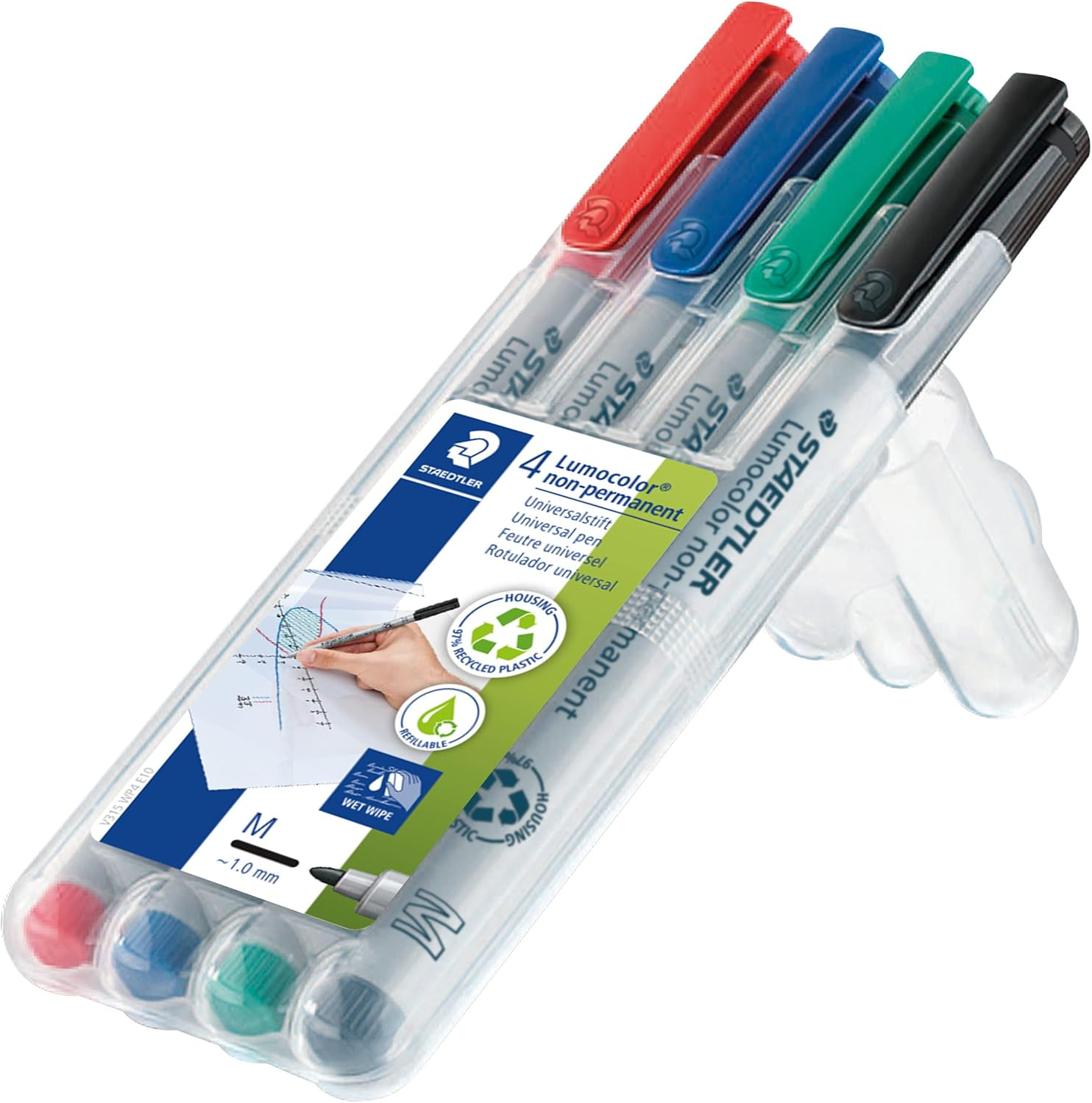 Staedtler Universal Pen Lumocolor Non-P M 4 Piece (315 WP4) image number 5