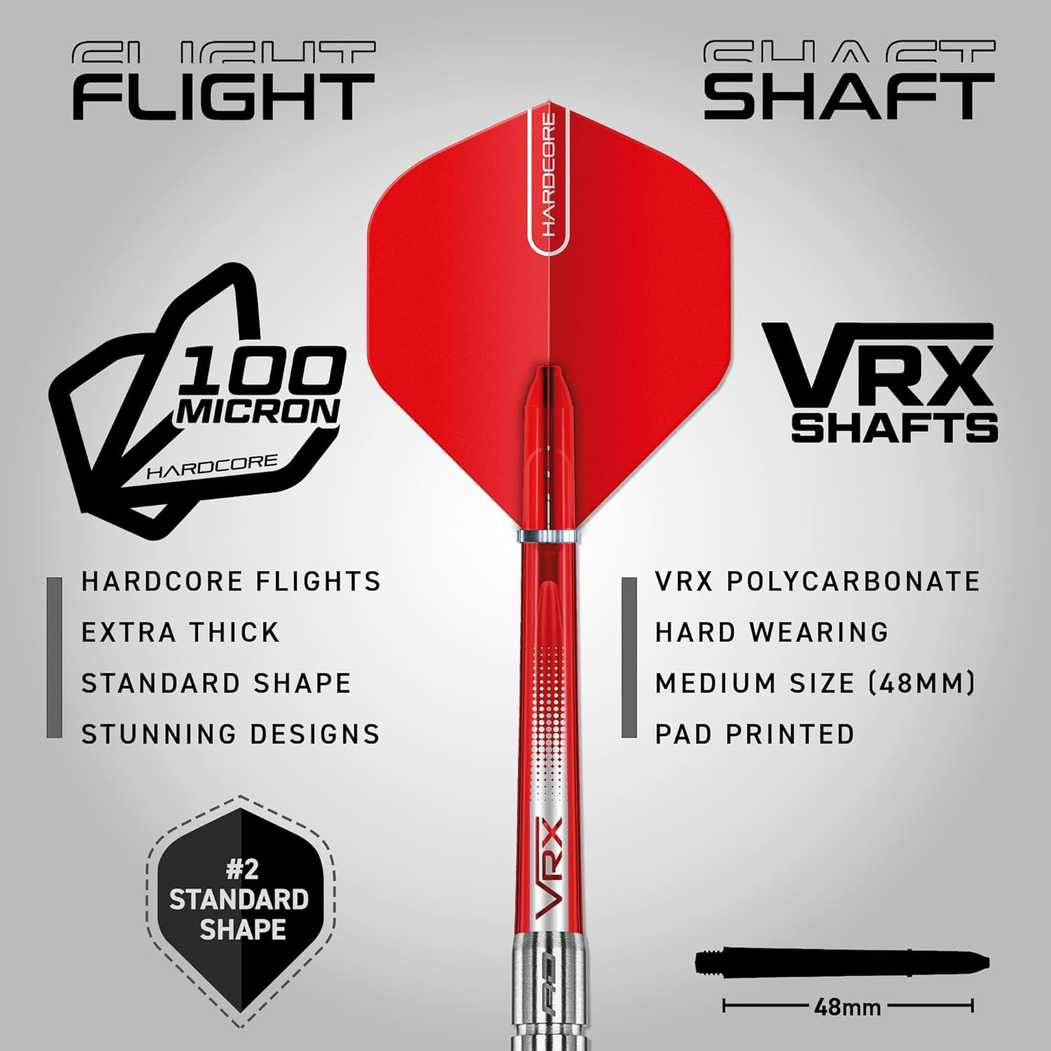 RED Dragon Hell Fire 22G, 24G or 26G Tungsten Darts Set with Flights and Stems