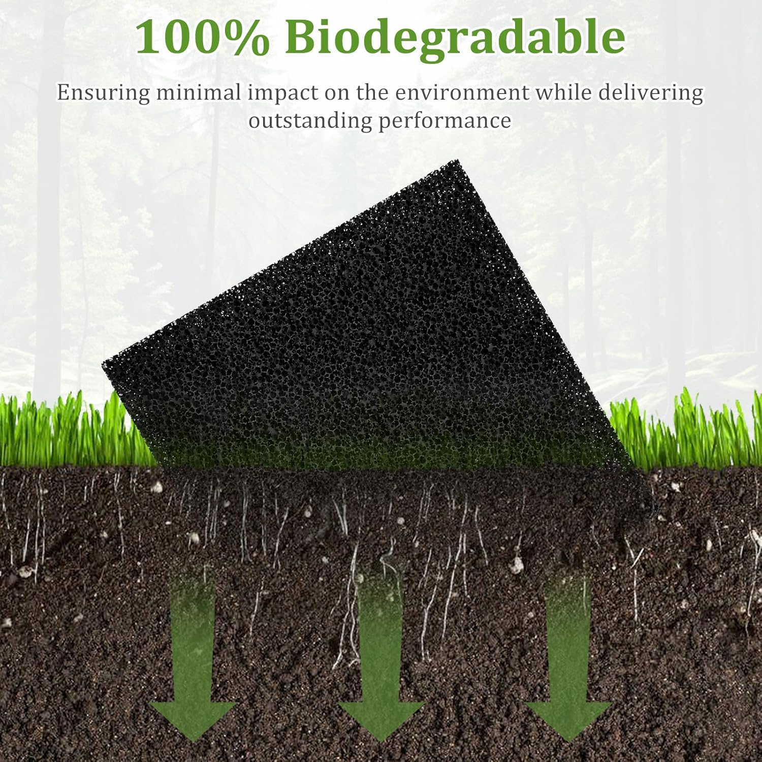 12Pcs Charcoal Filters for Kitchen Compost Bin 12Cm Square Activated Carbon Compost Bin Filters Efficient Replacement Compost Filters Compost Bin Kitchen Charcoal Filter 5Mm Thick image number 1