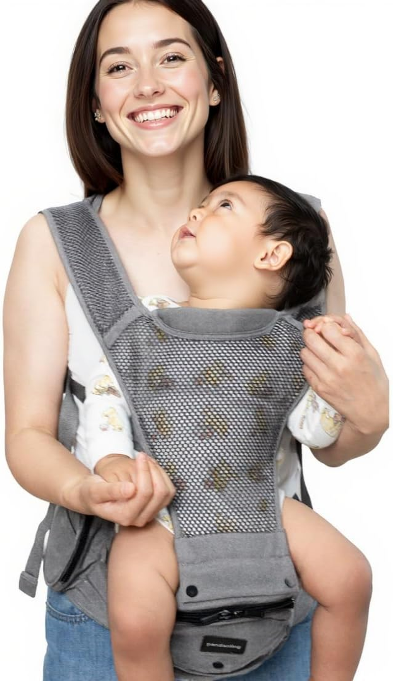 Pandanling - Baby Carrier with Hip Seat Newborn to Toddler - Mom'S Choice Award Winner, 6-In-1 Ways to Carry, Safety Certified & Ergonomic for 0-36 Months (3-35 Kg) (Black)