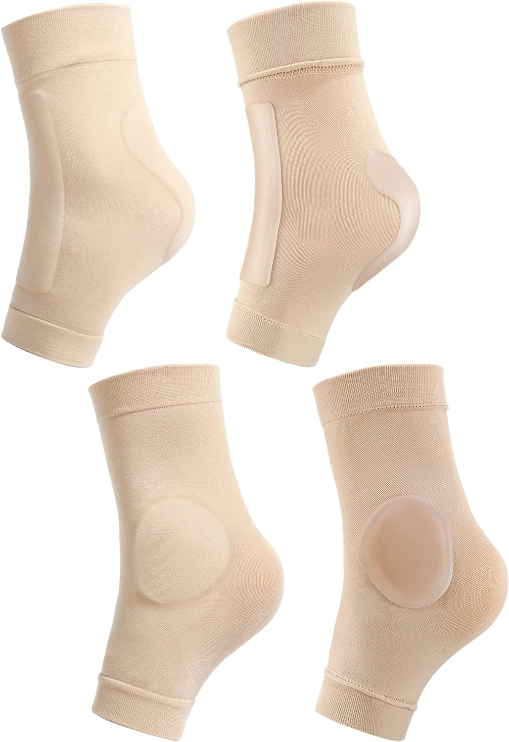 Geyoga 2 Pairs Ice Skating Socks for Women Padded Skate Socks Ankle Protector Skate Guards Ankle Sleeve Pad for Boots, Skates, Splints, Braces image number 6