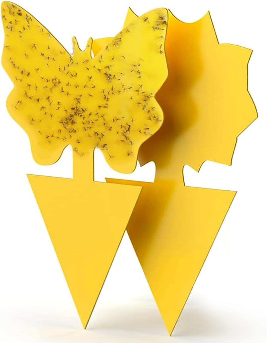 Sticky Insect Traps 40 Pcs - Gnats Fruit Fly Traps for Indoors House - Yellow Double-Sided Sticky Insect Catchers Fungus, Fruit Flies, Whiteflies, Aphids, Leaf Miners image number 2