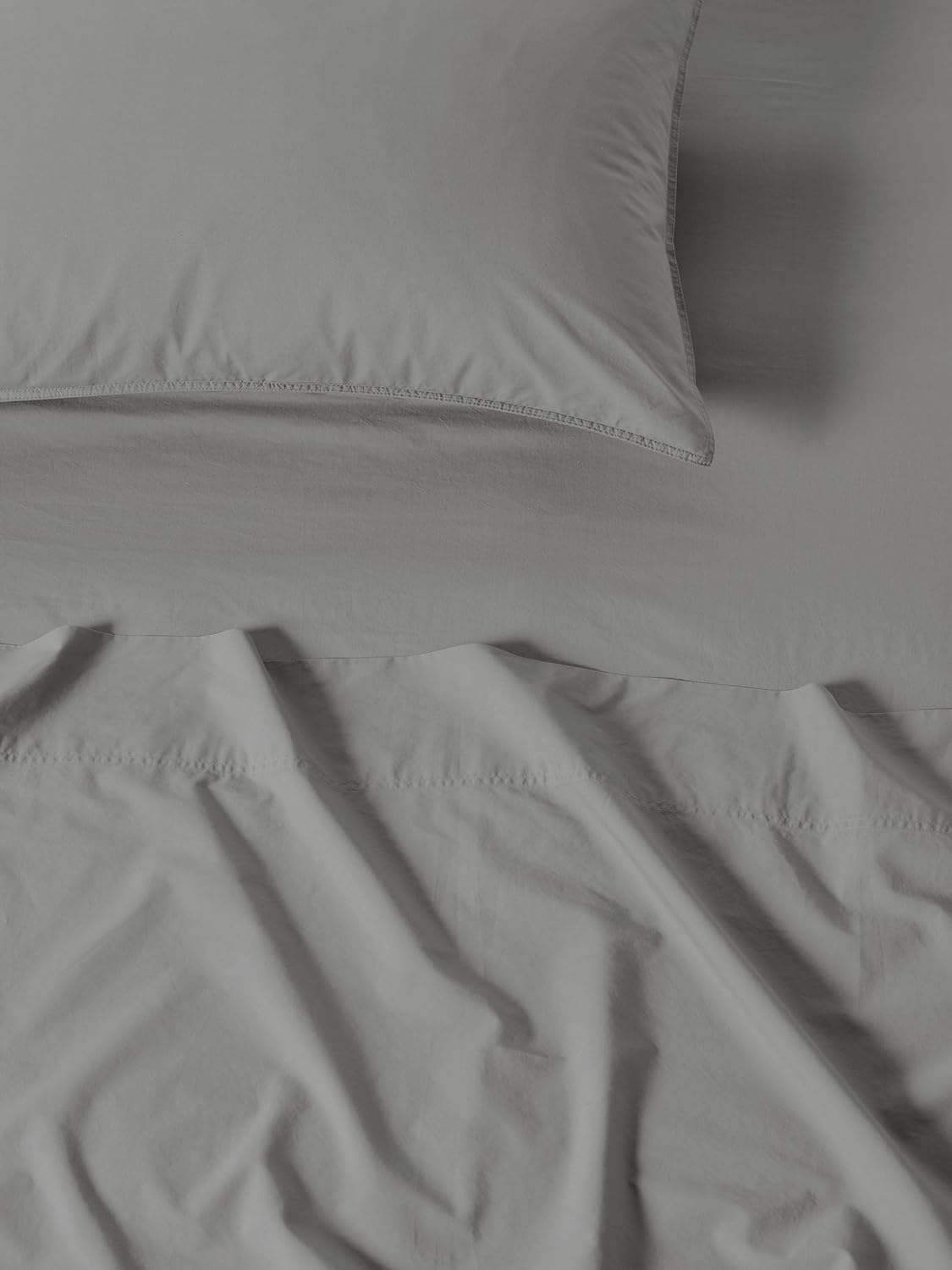 Linen House Terra Bed Sheet Set, Steel, Double Bed - Charcoal image number 6