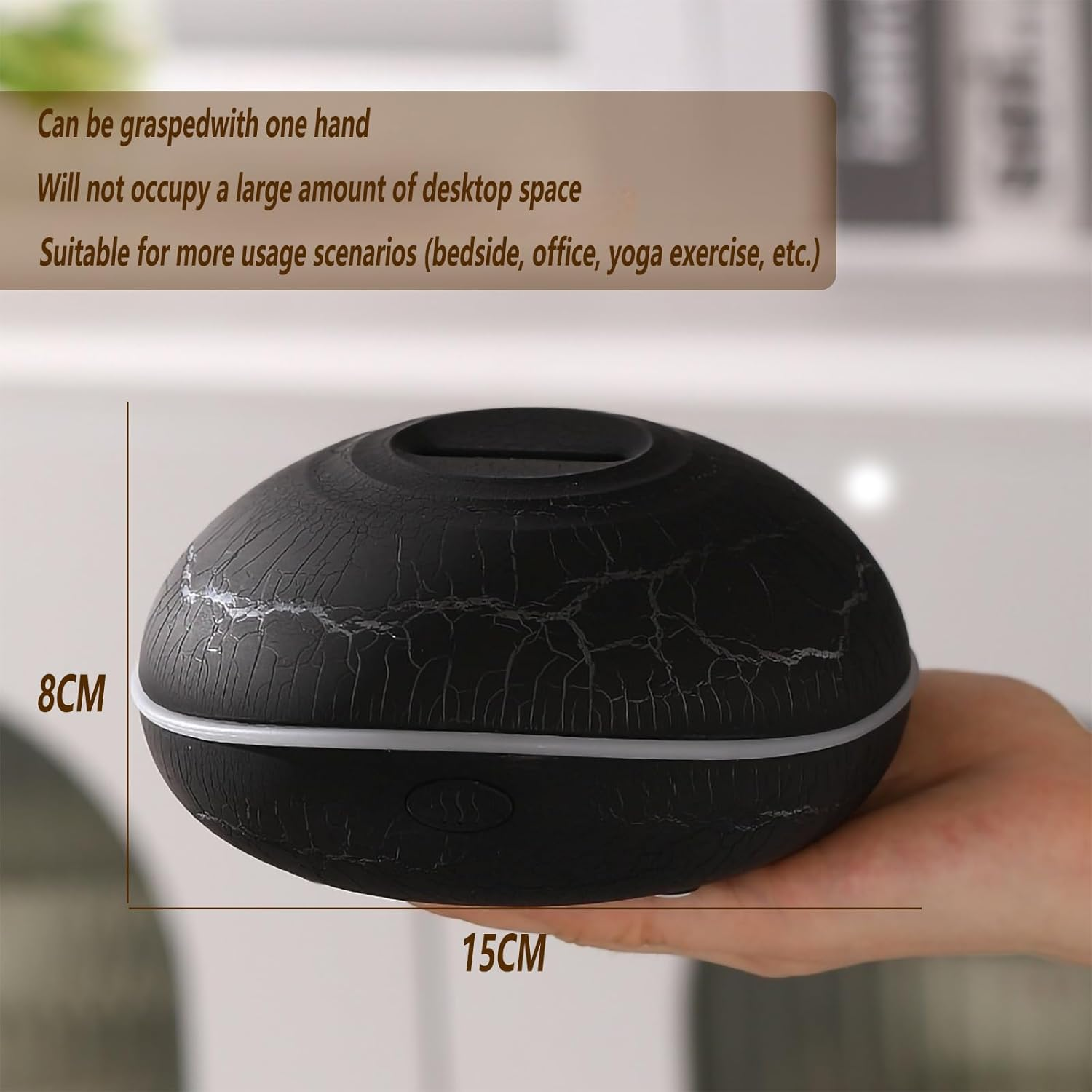 Candico Aroma Tic Essential Oil Diffuser, Air Humidifier for Bedroom, Vaporizer Intelligent Spray 7 Colorful Atmosphere Flame Warm Night Light 3 in 1 Ultrasonic Aromatherapy Fragrant Oils Diffusers image number 2