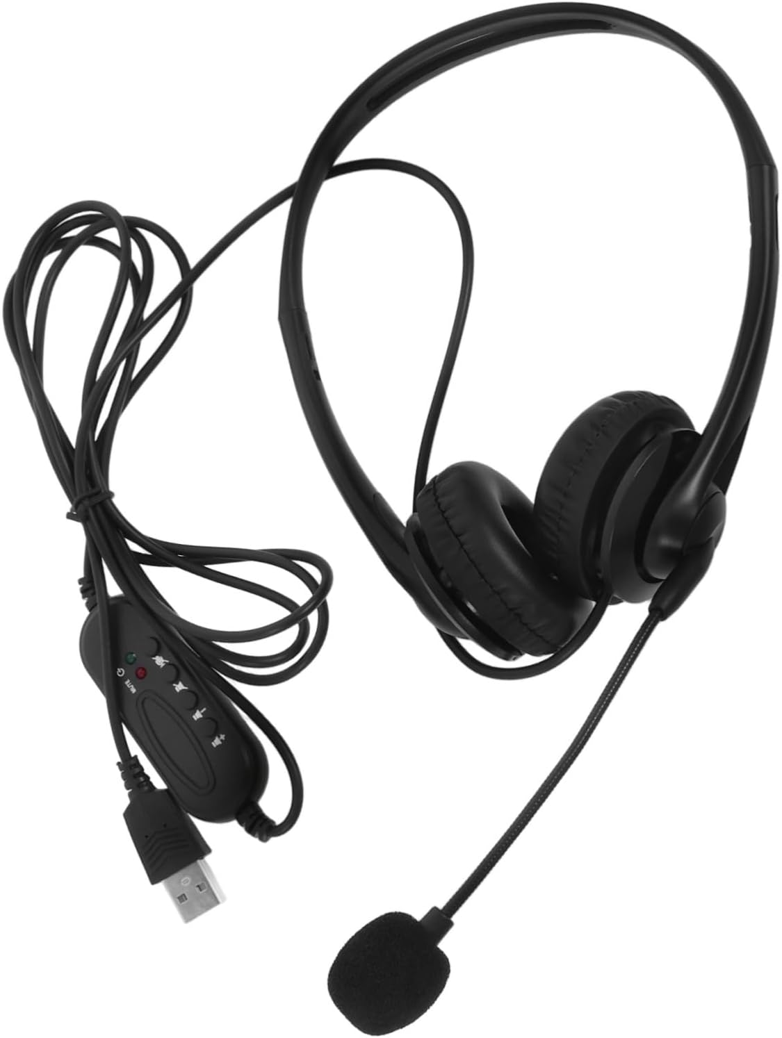 Tofficu Noise Cancelling Headphone with Microphone Office Headset with Conversation and Volume Control for Work Calls and Online Classes in Black image number 4