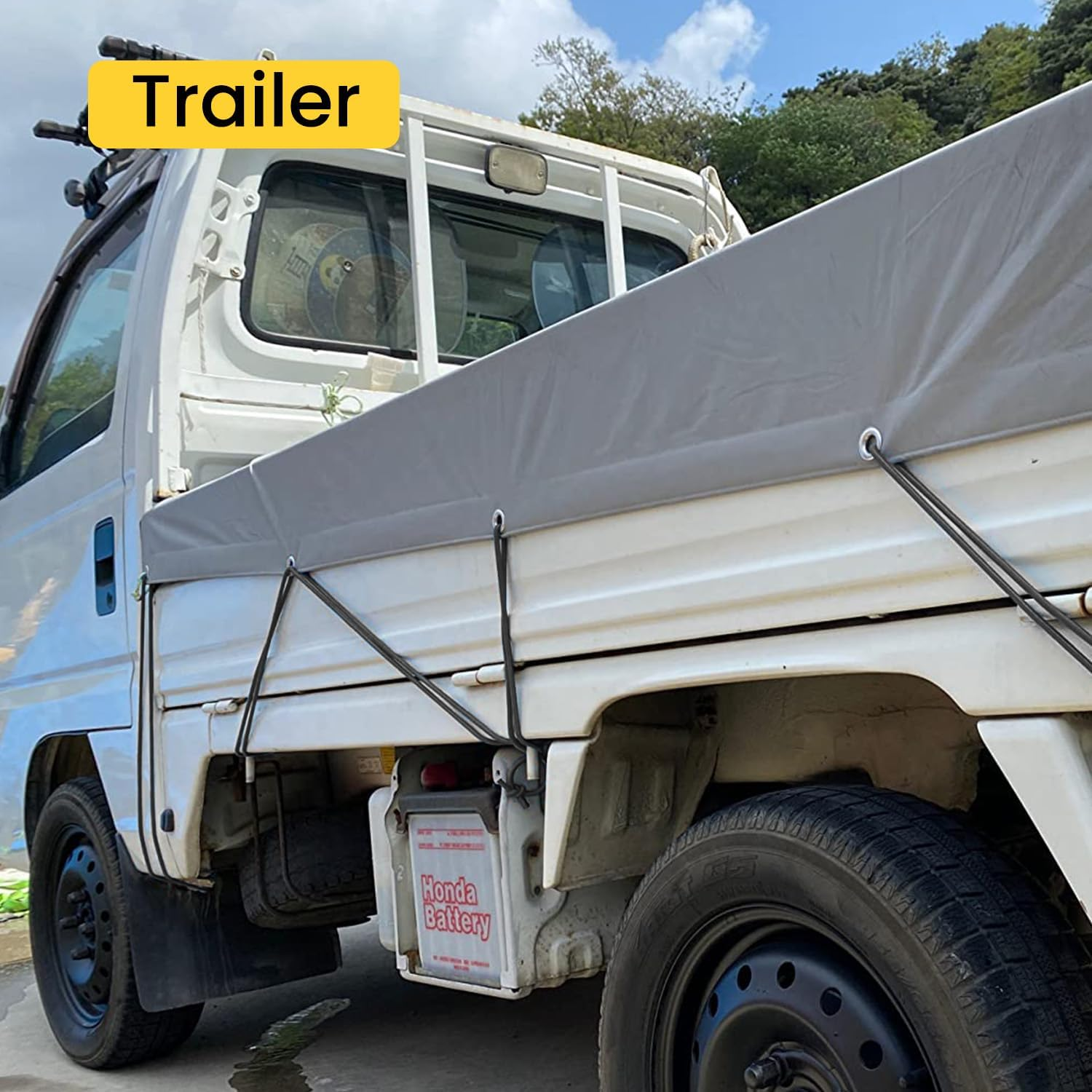 Brotree Bungee Cord Elastic Shock Cord 5Mm X 10M Bungee Rope Heavy Duty for Trailer, Tarpaulin, Tent Pole, Kayak and Backpack - White&Black image number 1