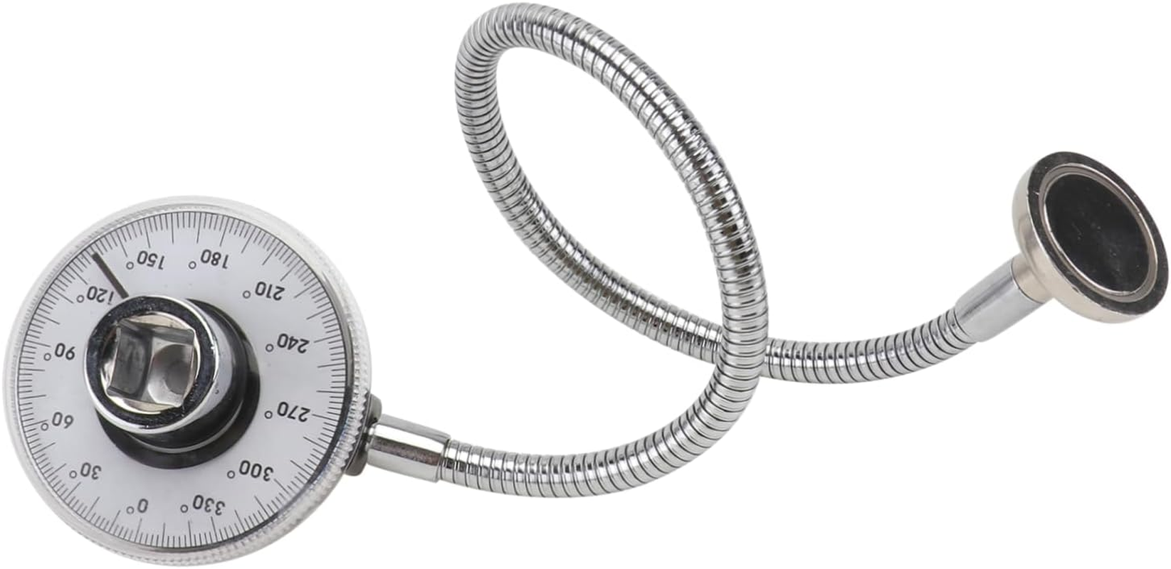 Homoyoyo Precise Wrench Torque Measuring Gauge Tool Silver Square Hole Angle Torque Gauge for Hand Tool Use in Automotive Maintenance and Repair image number 4