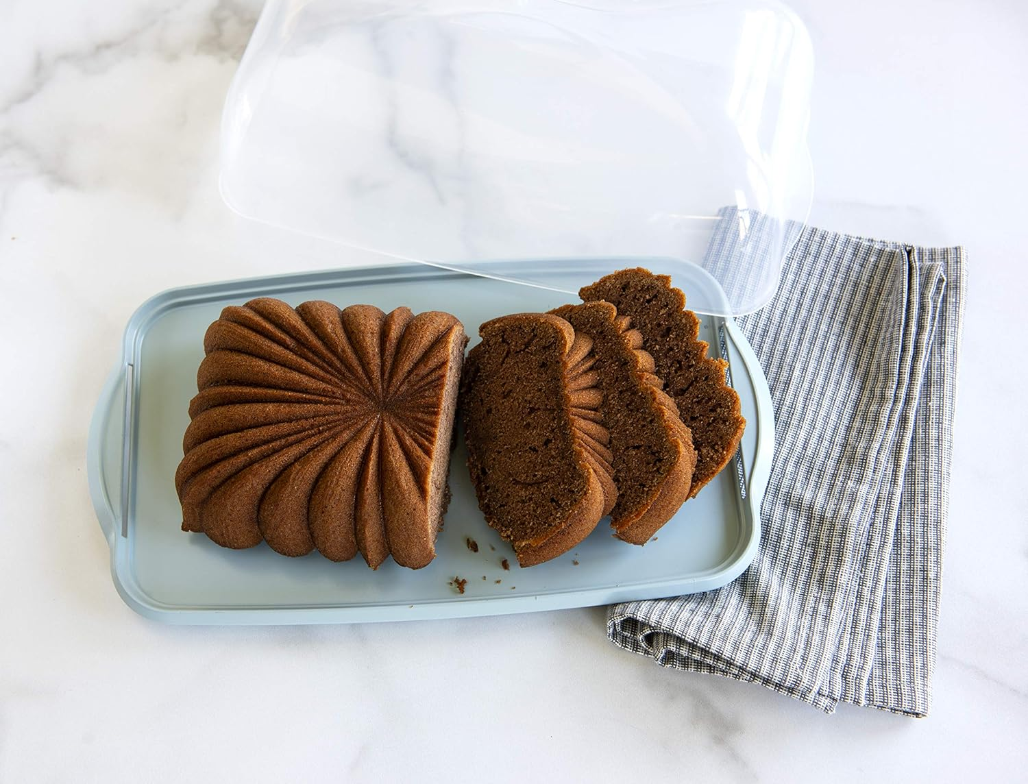 Nordic Ware Loaf Cake Keeper, Red L: 12.8 In. W: 7.3 In. H: 4.6 In. image number 4