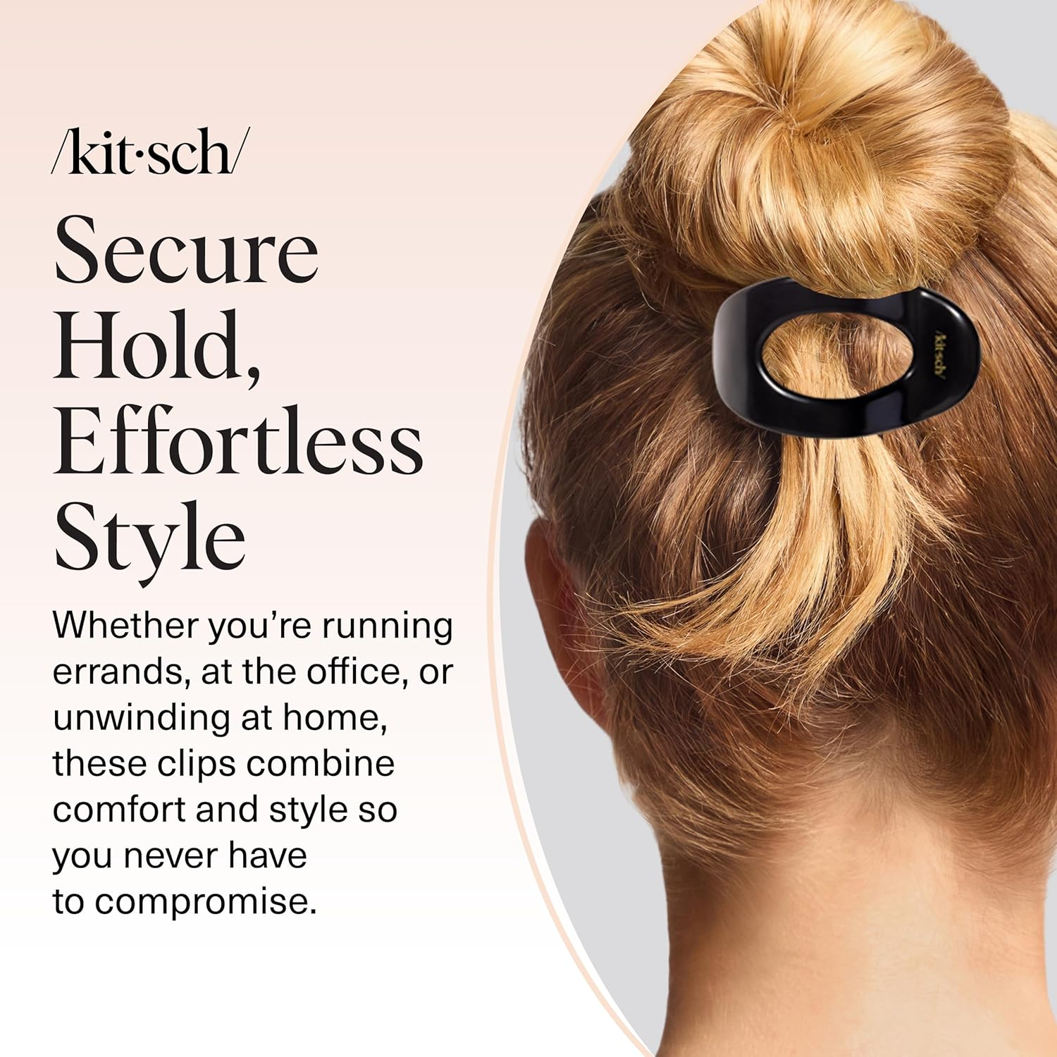 Kitsch Recycled Plastic Small Flat Cloud Clip - Black image number 4