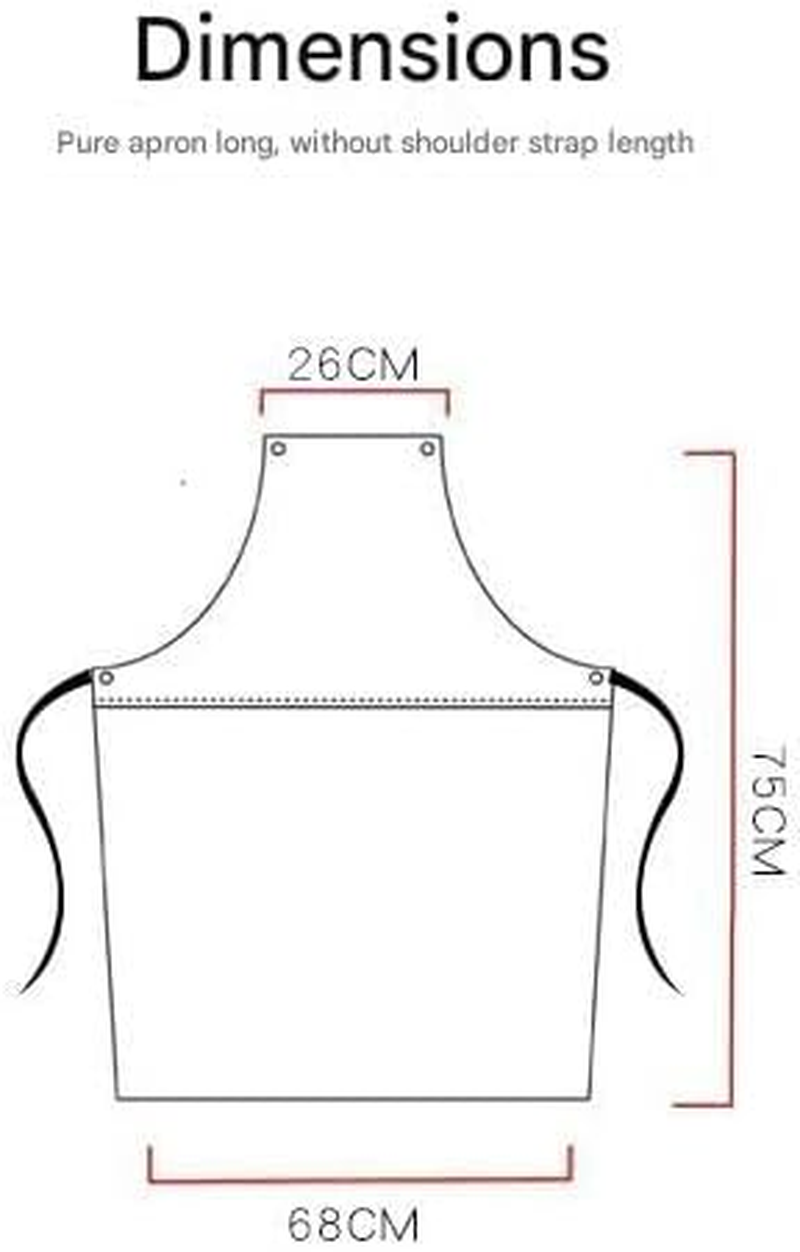 Denim Apron with Pockets for Men Women Chef Kitchen BBQ Restaurant Grill Adjustable Neck Strap Long Ties Tool Aprons image number 4