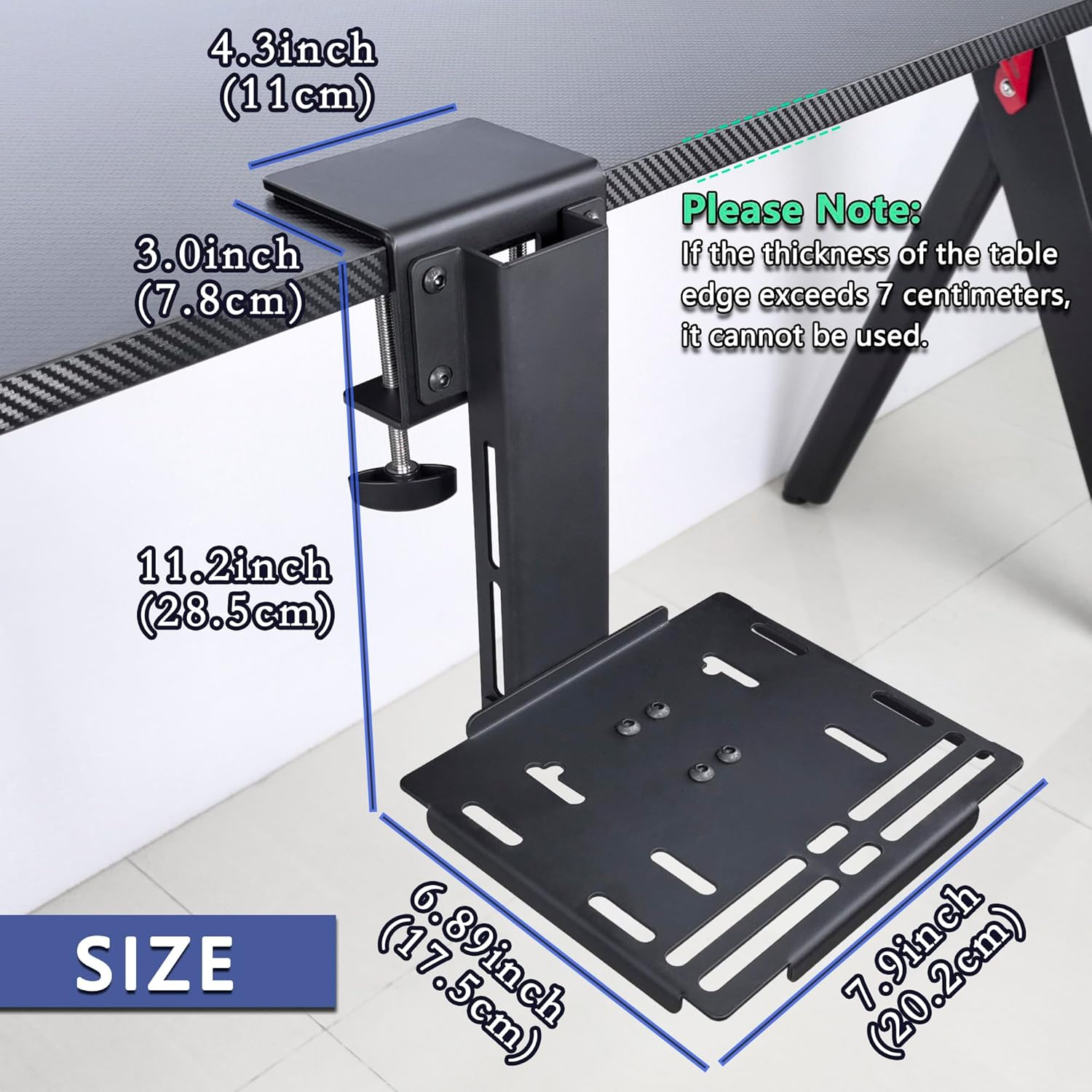 Racing Shifter Mount Handbrake Desk Mount for Racing Sim Shifter Handbrake Stand Compatible with Logitech G Driving Force, Thrustmaster TH8A, TSSH image number 5
