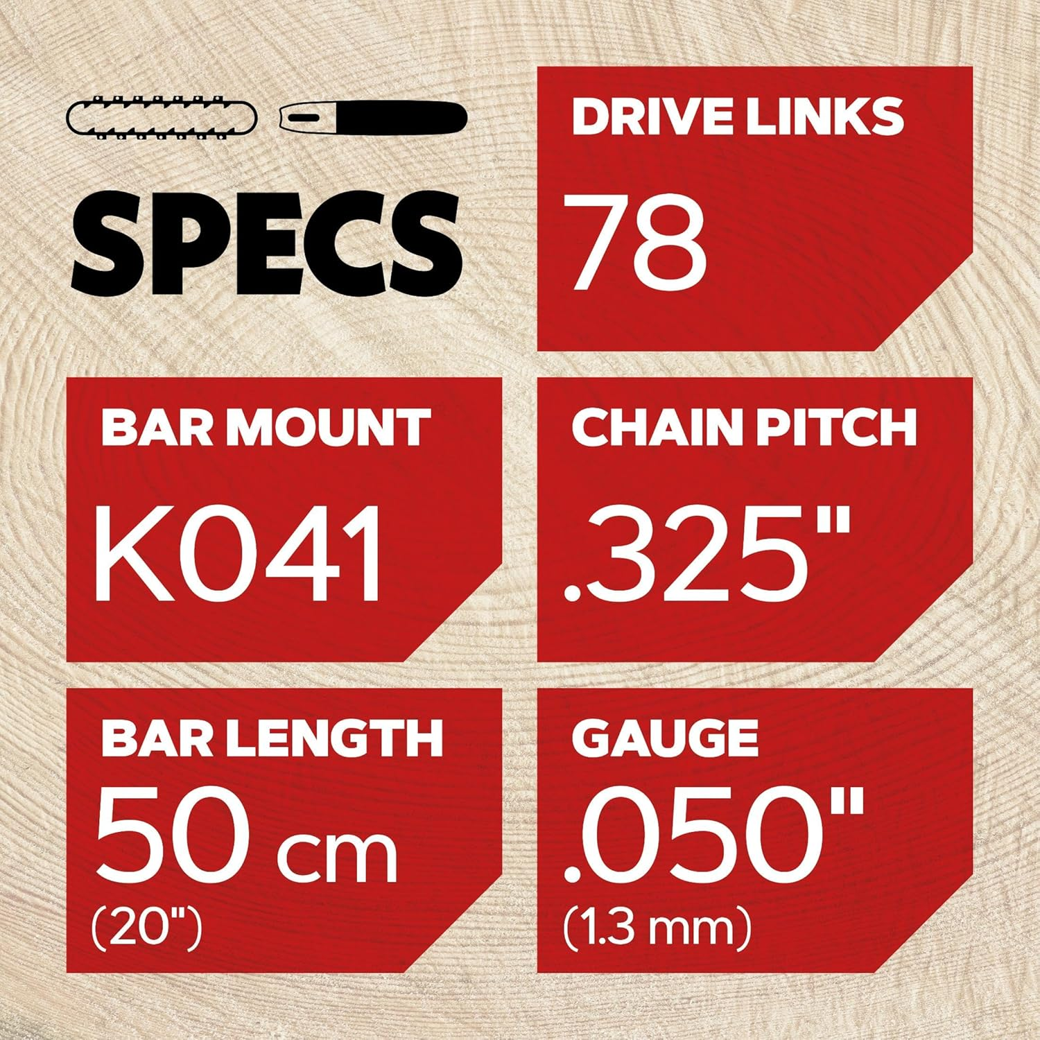 Oregon 20-Inch Craftsman, Echo, Mcculloch and Poulan 37977 Replacement Chainsaw Bar & Chain Combo for Crafts image number 2