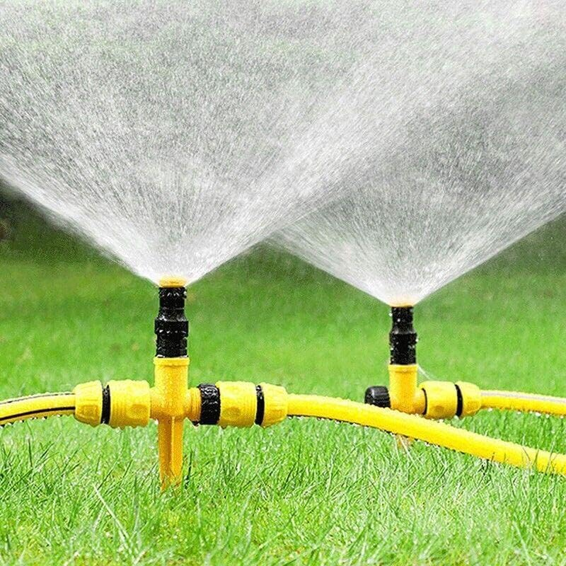 AIMALL Auto Irrigation System Garden Lawn Sprinkler &ndash; Adjustable 360&deg; Rotating Sprinkler for Lawn, Garden, Yard Watering &ndash; Scatter & Fog Spray, 10.4&rdquo; X 4.1&rdquo; image number 2